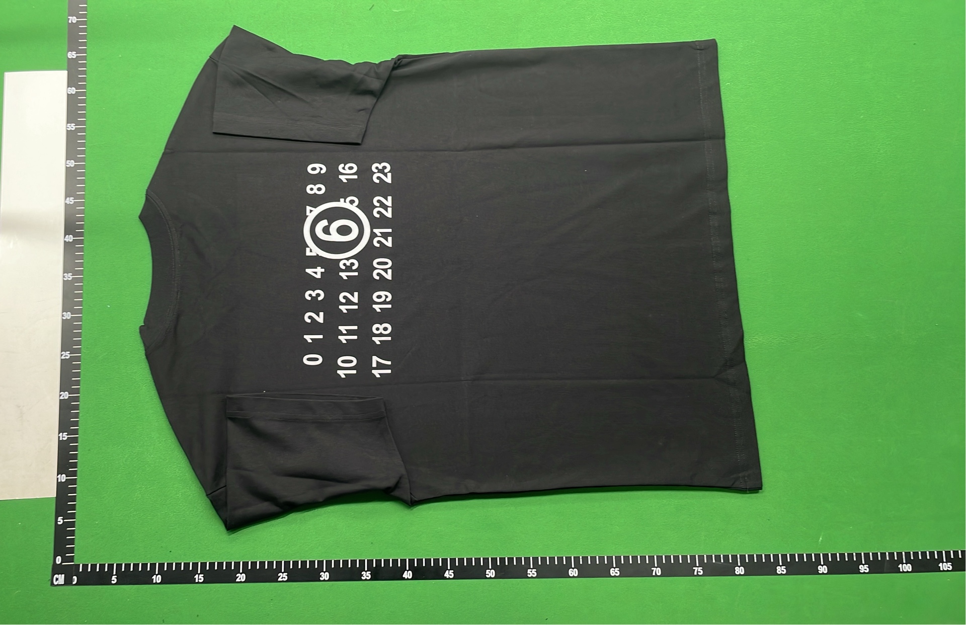 Maison Margiela Black T-Shirt with Colorful Cups Print