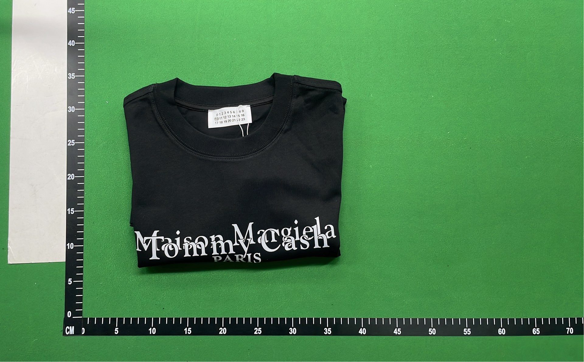 Maison Margiela Black T-Shirt with Colorful Cups Print