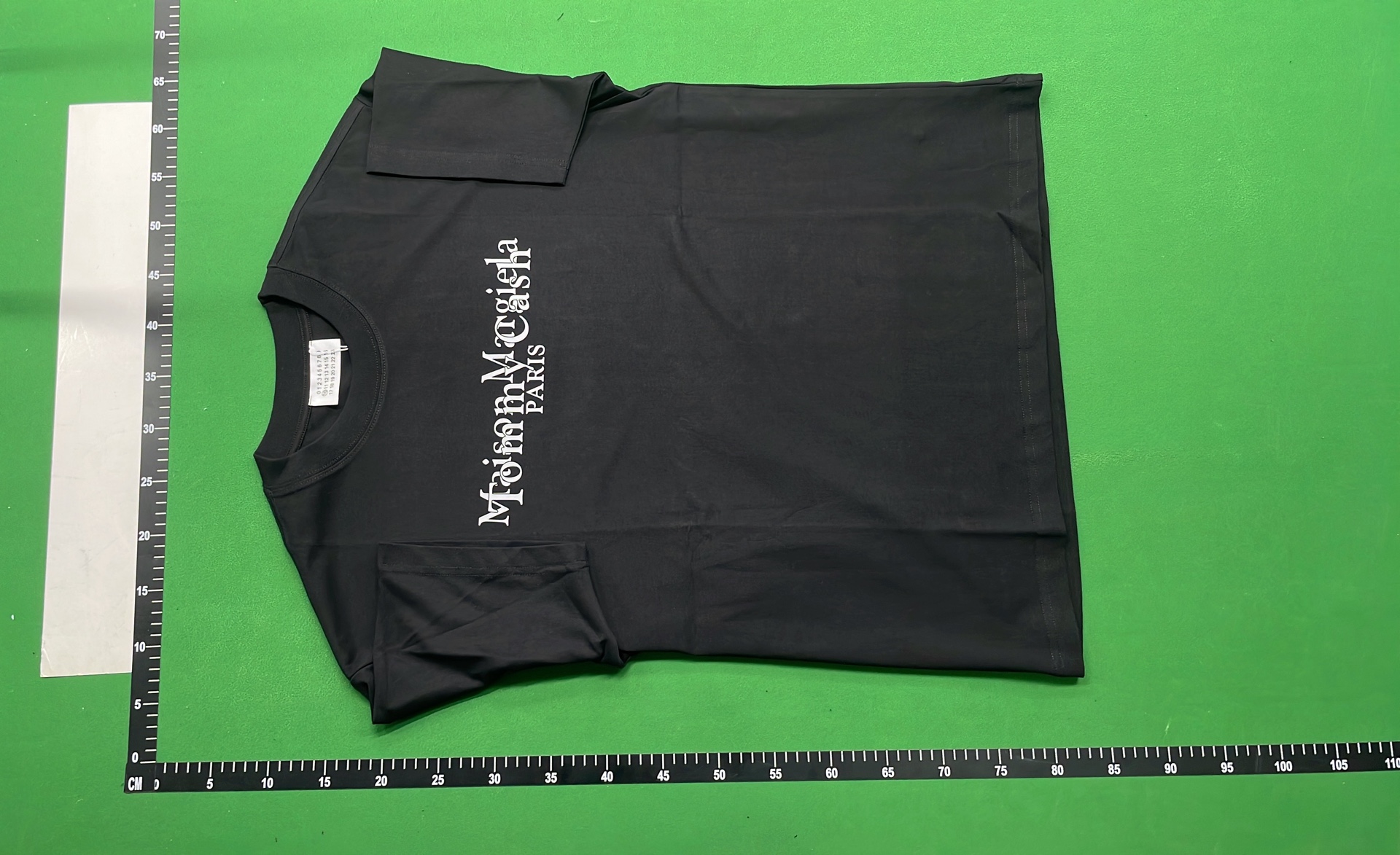 Maison Margiela Black T-Shirt with Colorful Cups Print