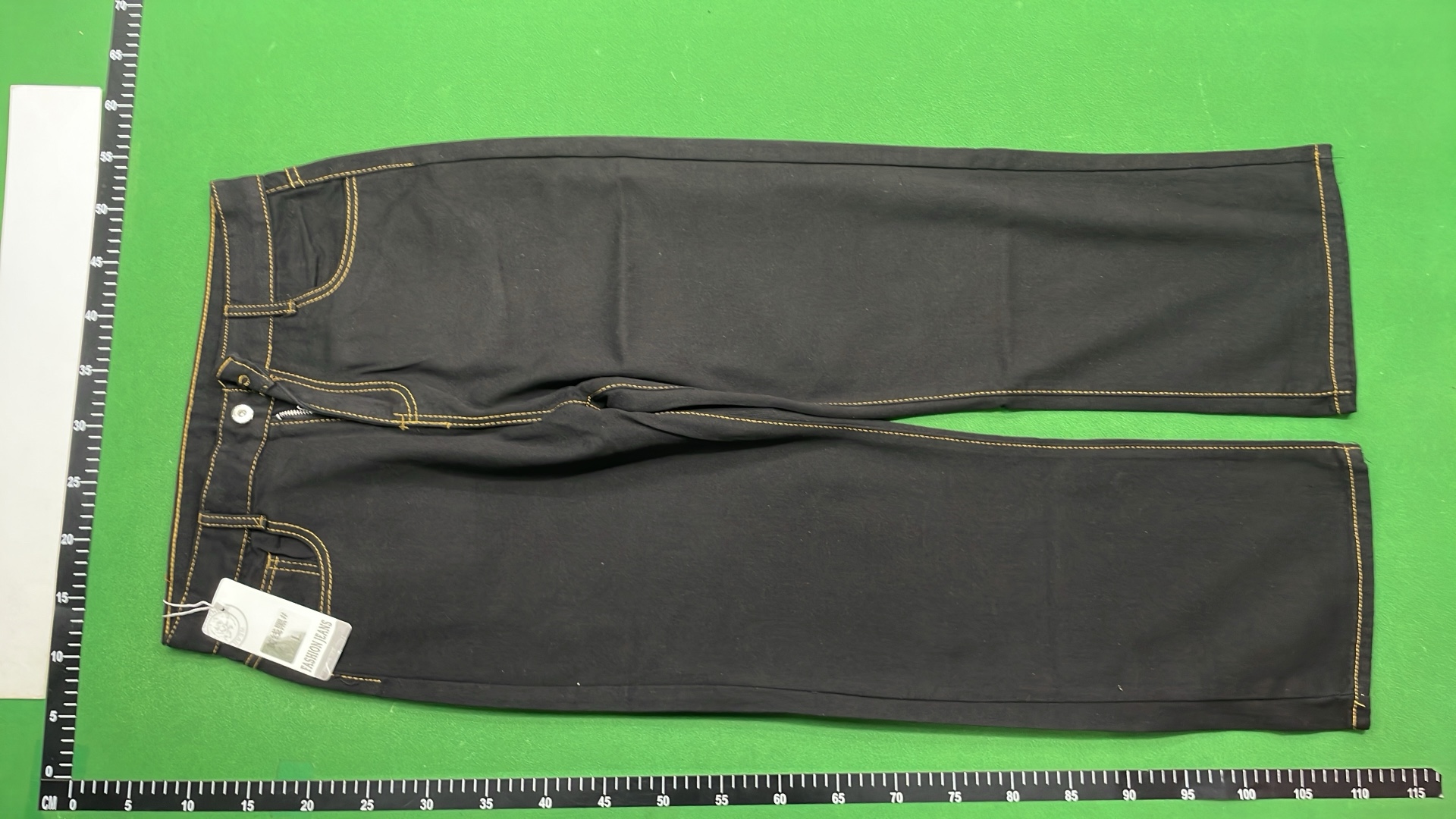 Evisu Denim Pants with Unique Back Patch Designs