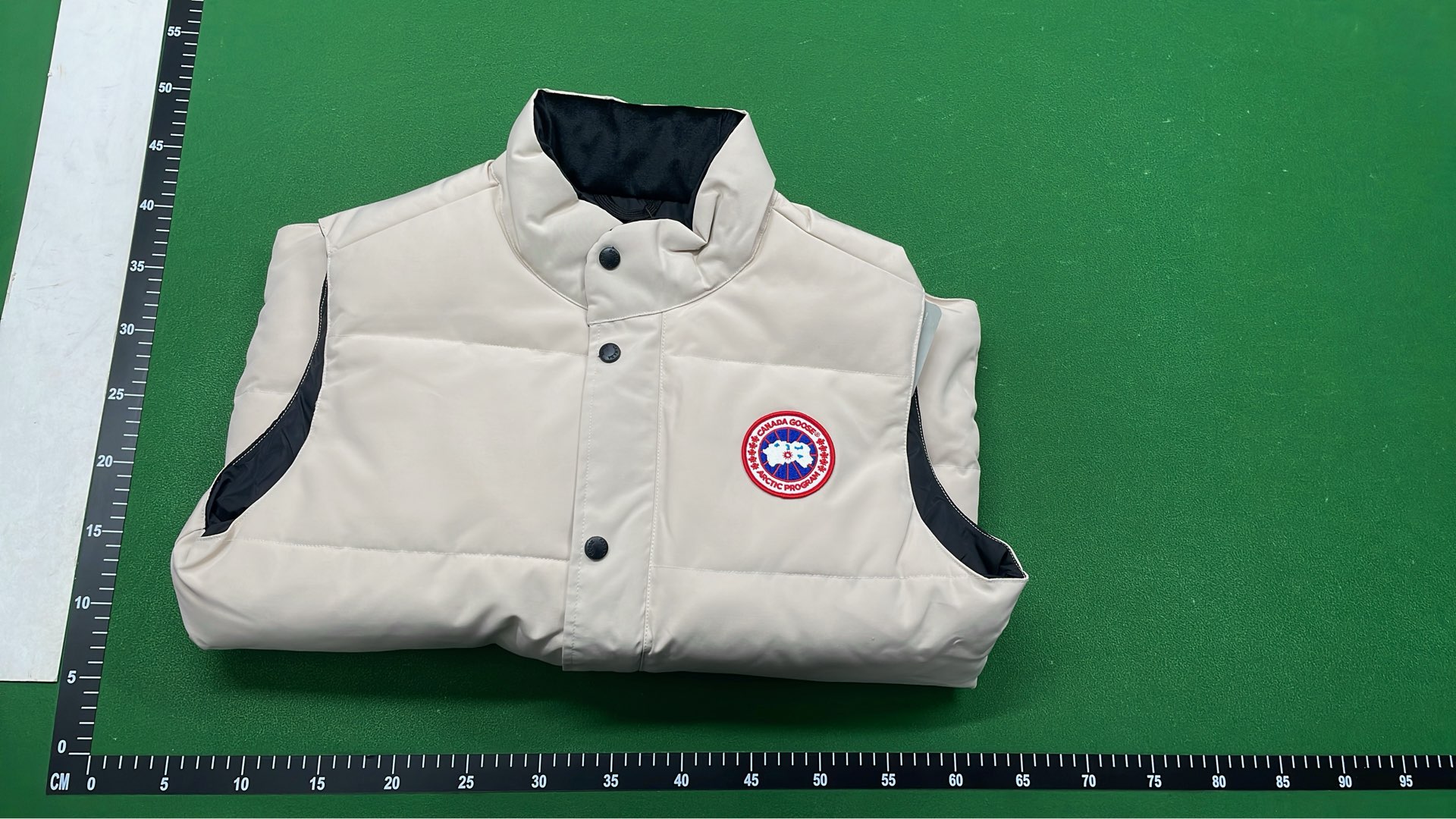 Canada Goose Grey Puffer Vest with Logo Patch