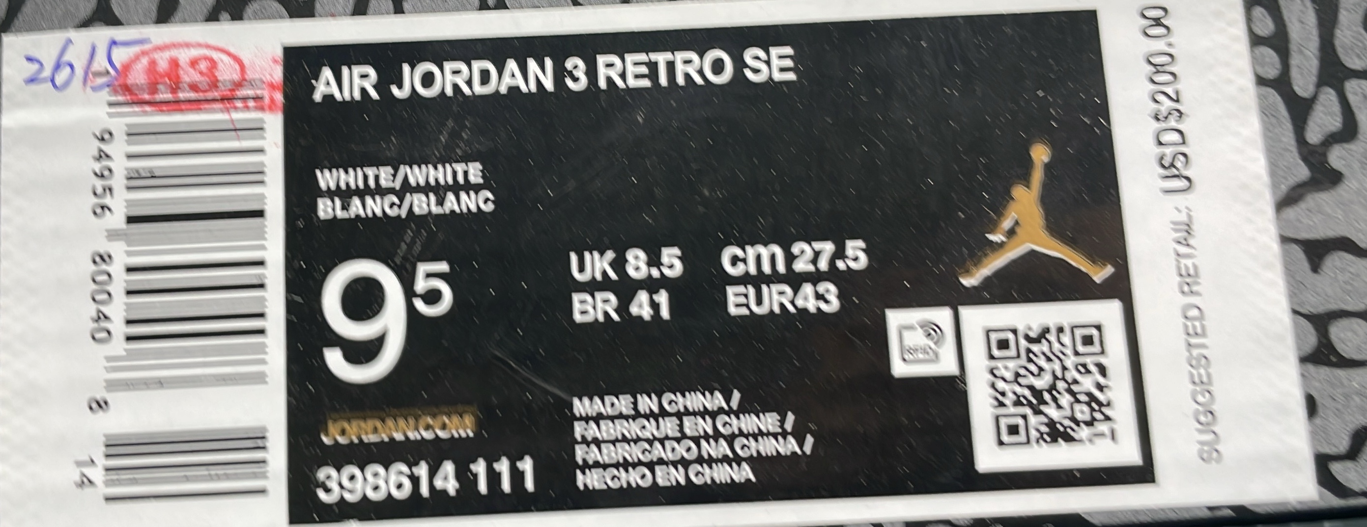 Air Jordan 3 Retro White Blue Cement