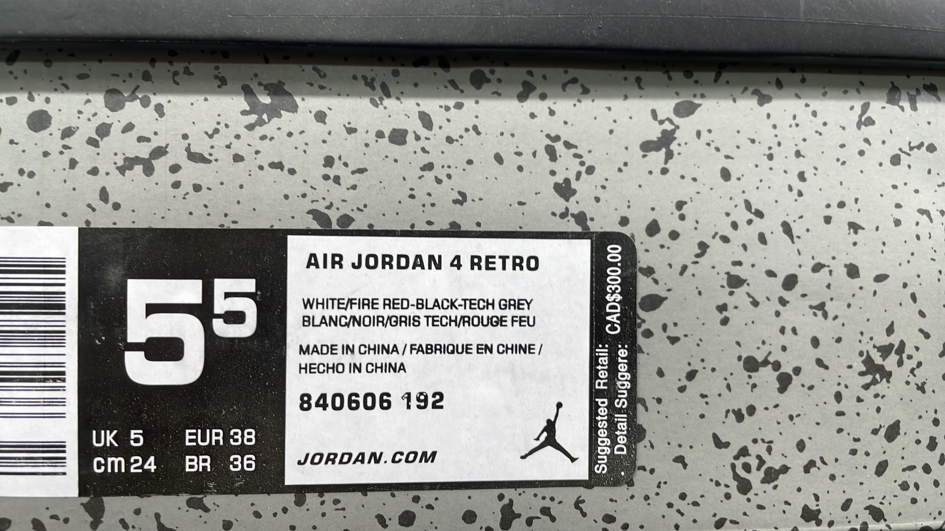 Air Jordan 4 Retro White Cement Men's Sneakers