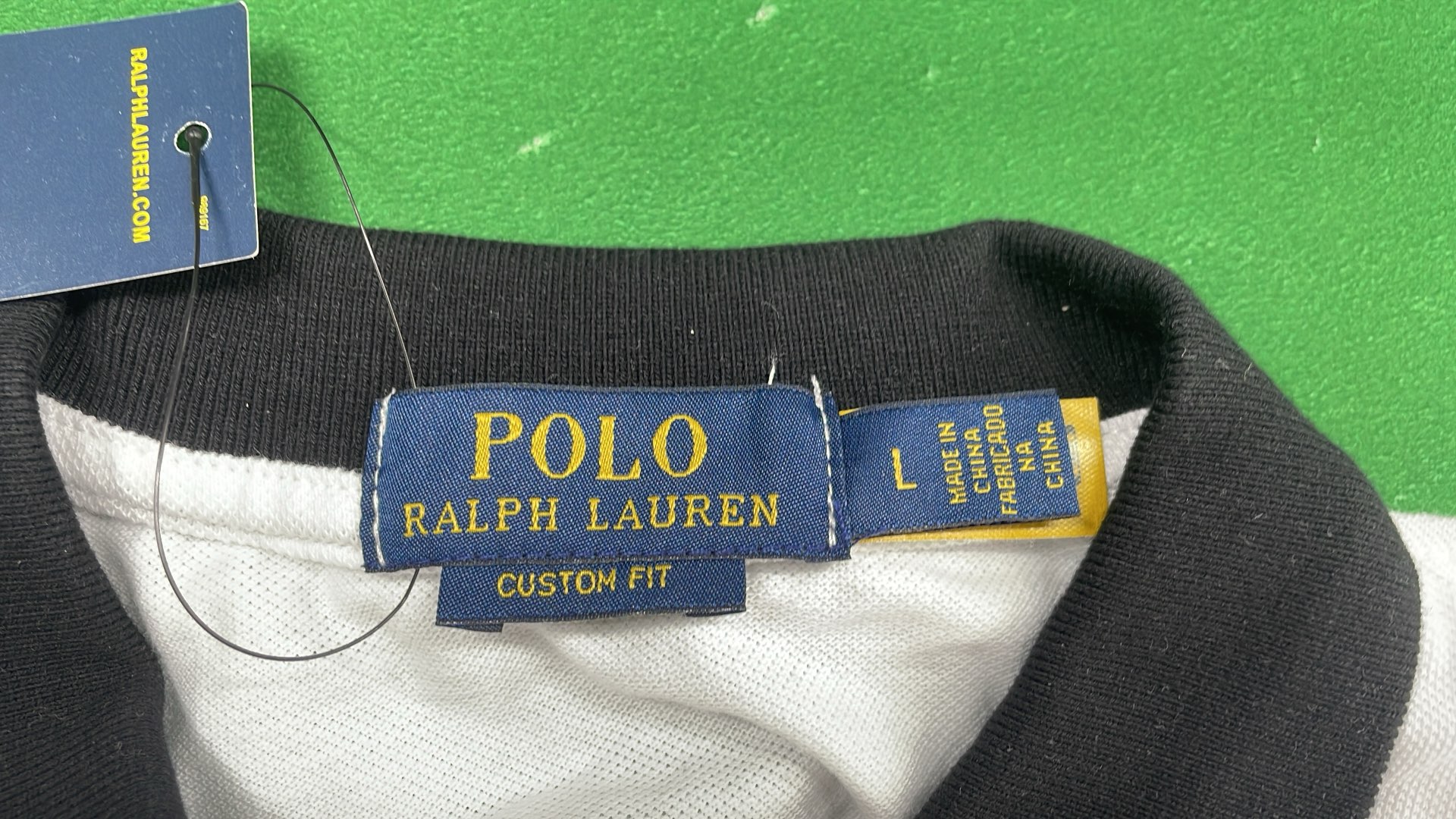 Green Milan Polo Shirt with Gold Embroidery