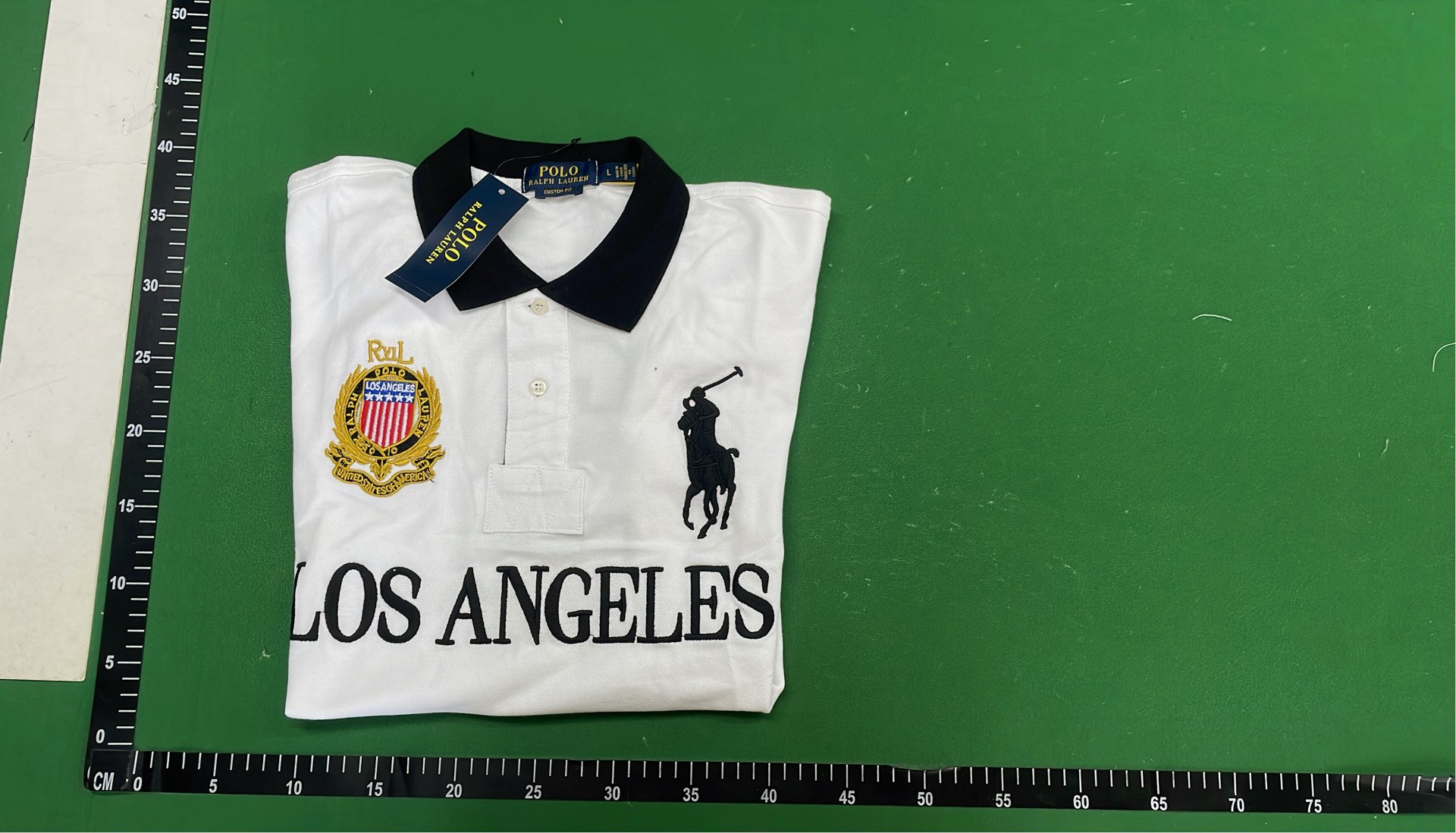Green Milan Polo Shirt with Gold Embroidery
