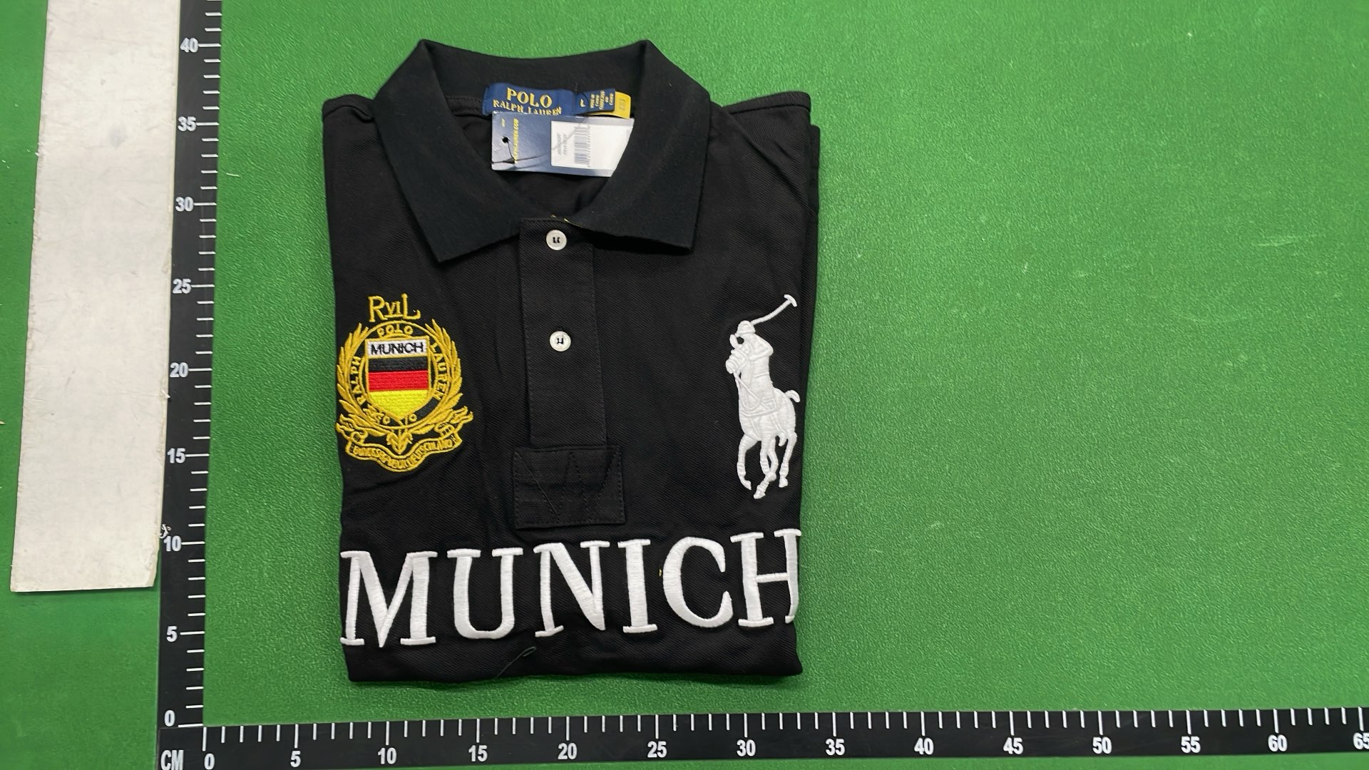 Green Milan Polo Shirt with Gold Embroidery