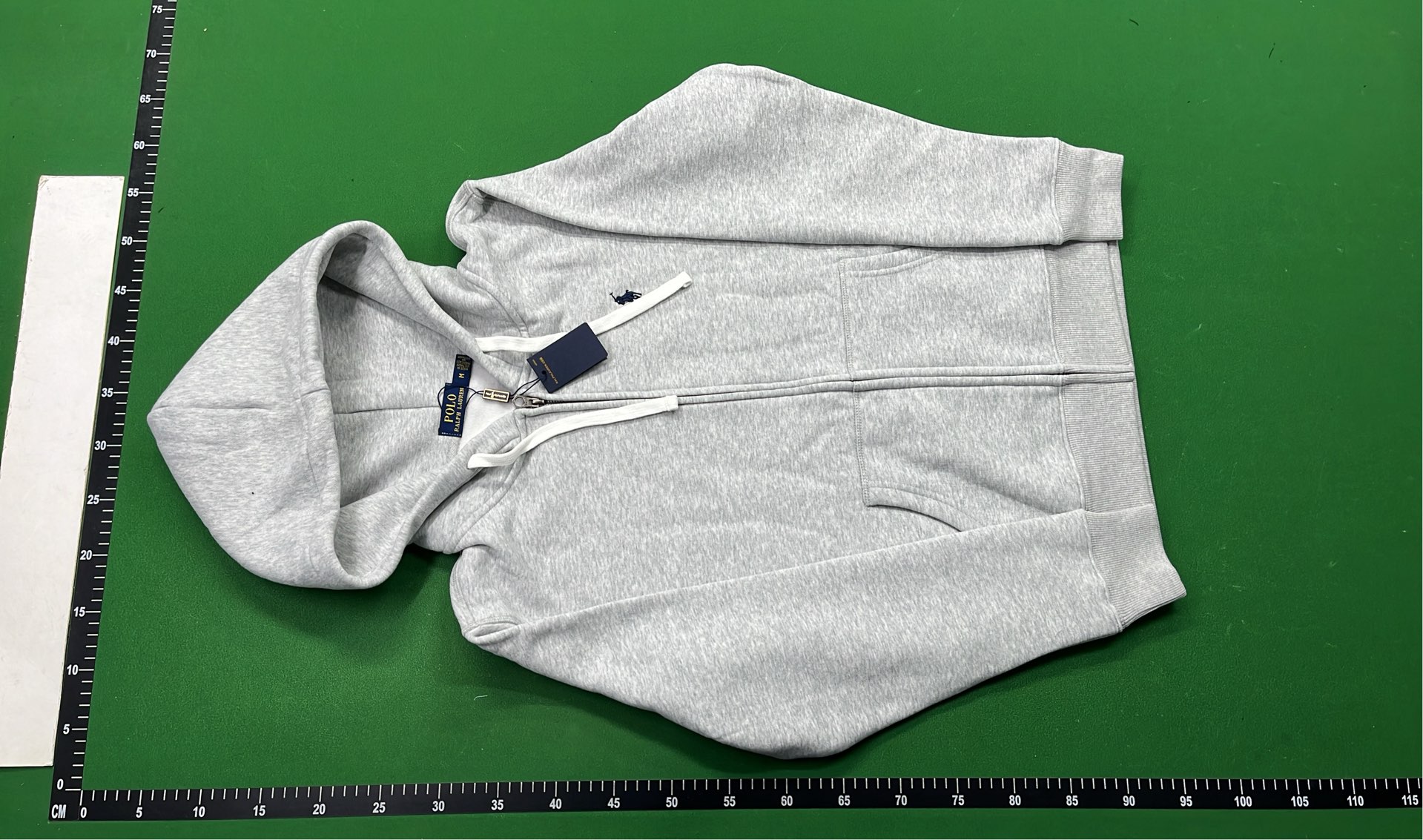 Gray Zip-Up Hoodie with Front Pocket