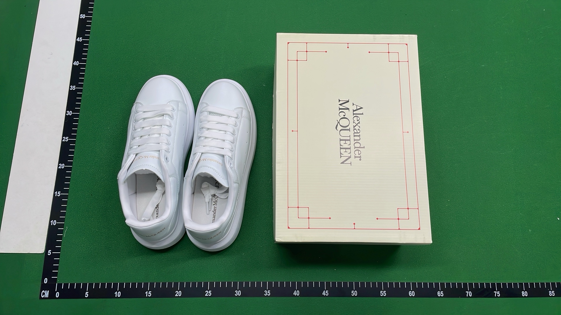 Alexander McQueen White Leather Sneakers with Colorful Accents
