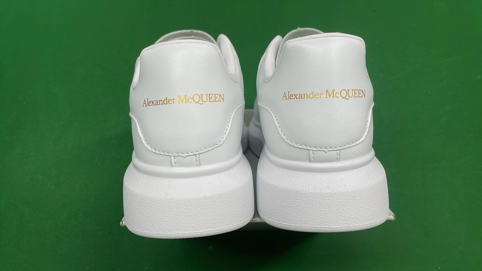 Alexander McQueen White Leather Sneakers with Colorful Accents