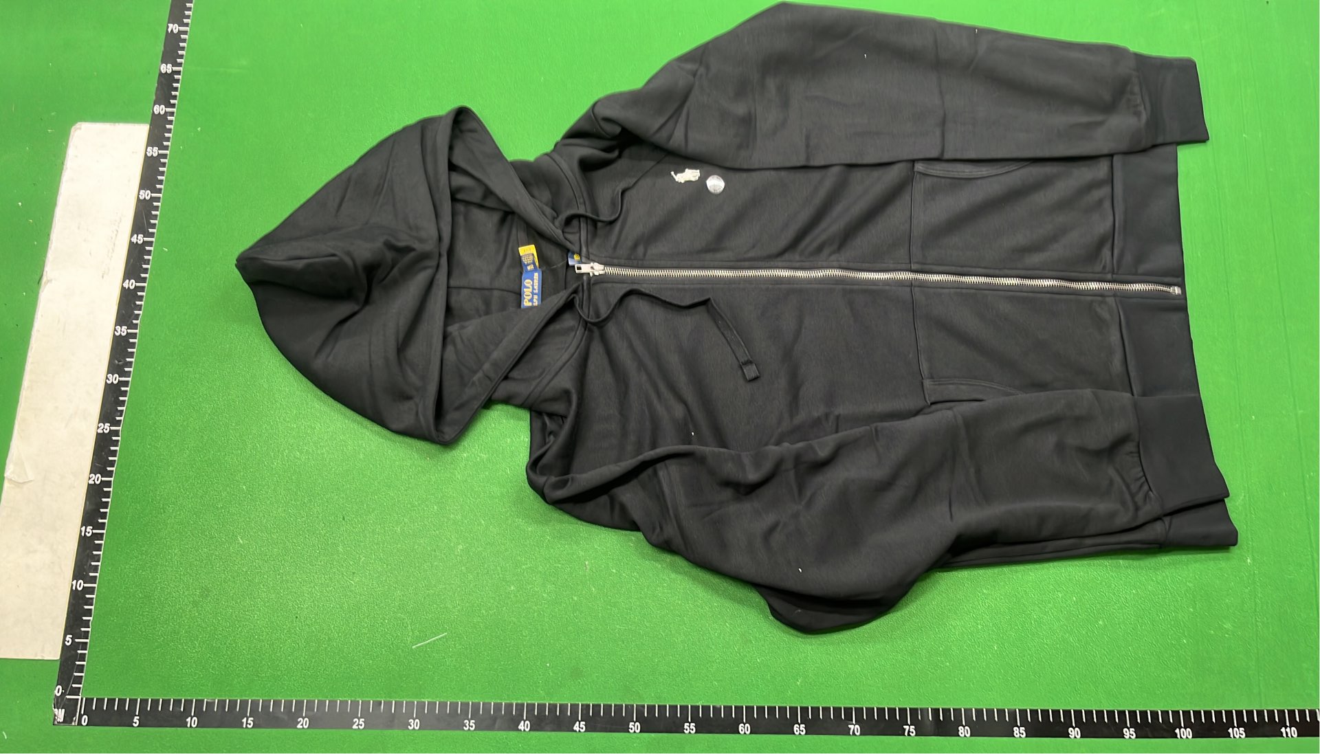 Men's Navy Blue Full-Zip Hoodie with Pony Logo