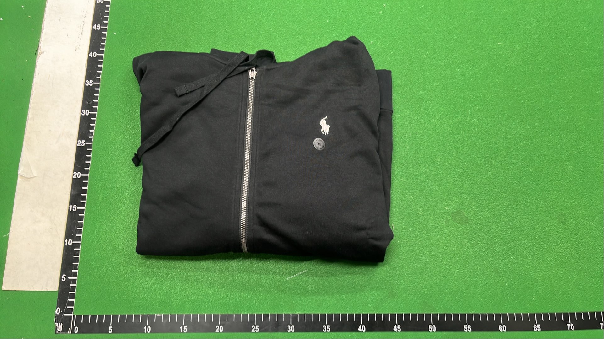 Men's Navy Blue Full-Zip Hoodie with Pony Logo