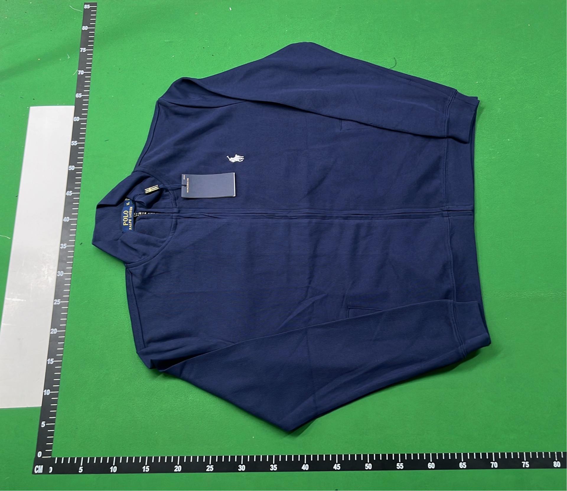Polo Ralph Lauren Navy Blue Full-Zip Jacket with Red Pony Logo