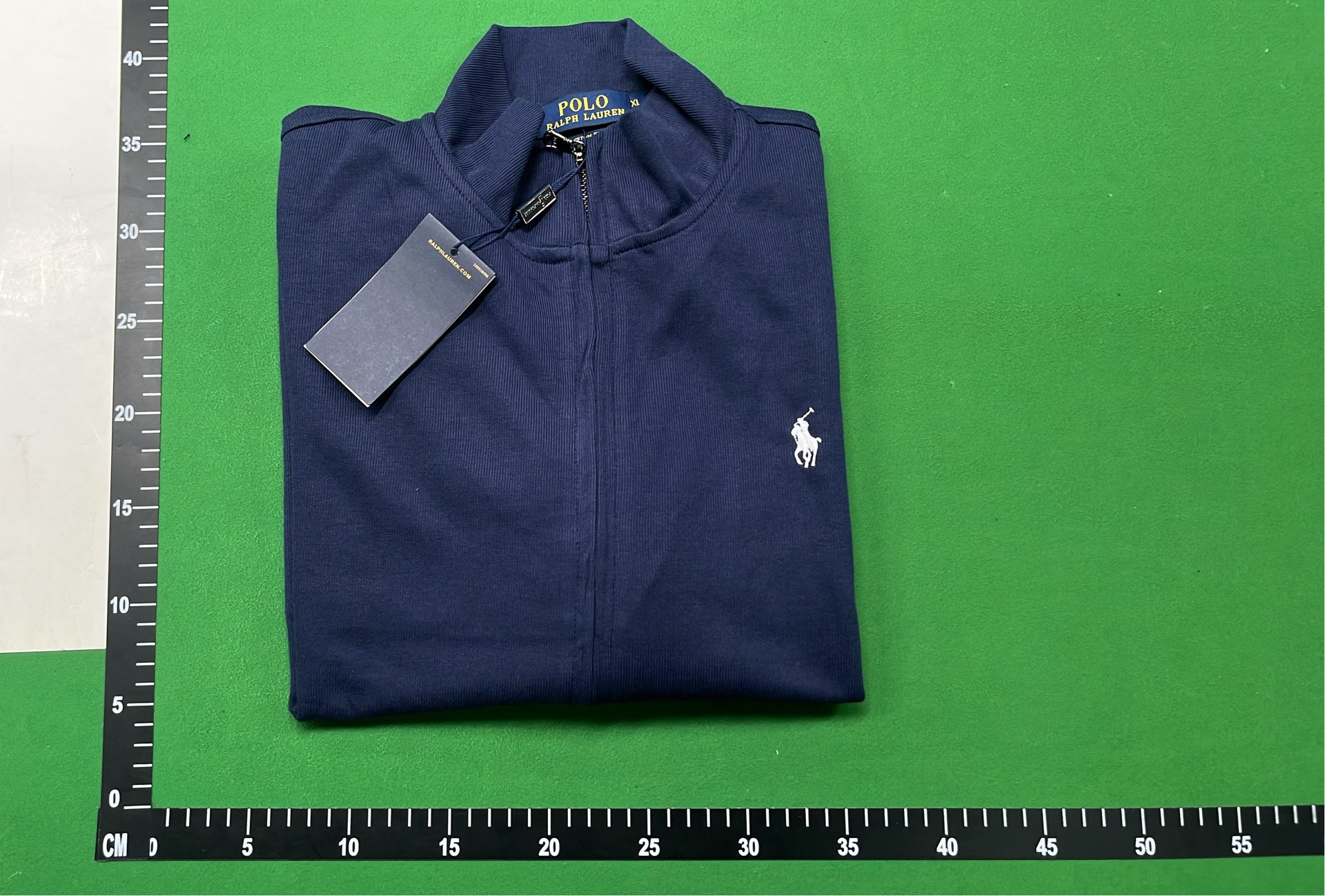 Polo Ralph Lauren Navy Blue Full-Zip Jacket with Red Pony Logo