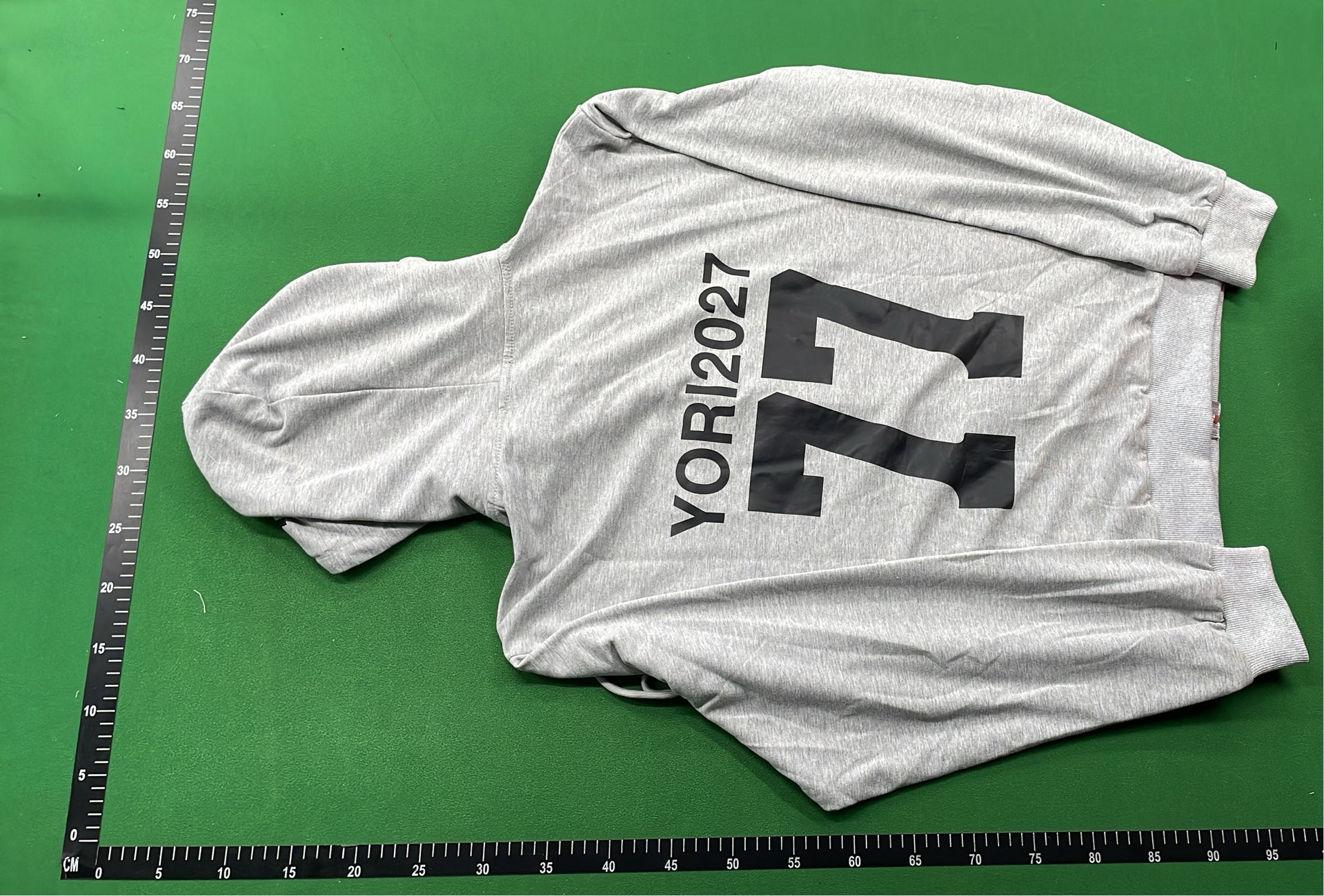 OK Printed Hoodie Zip-Up Sweatshirt Gray Men's Casual Wear