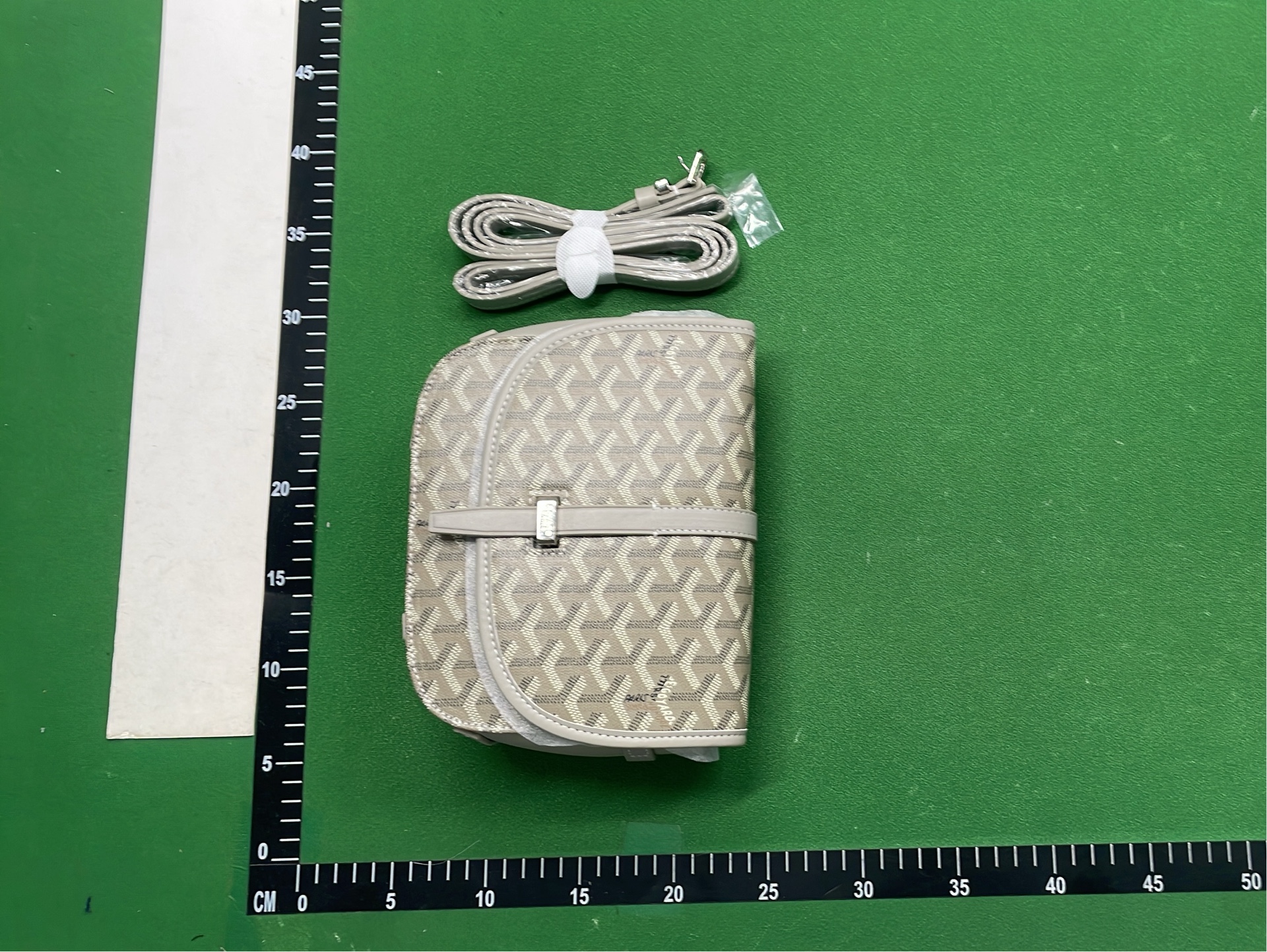 MCM Visetos Shoulder Bag in Gray Monogram Pattern