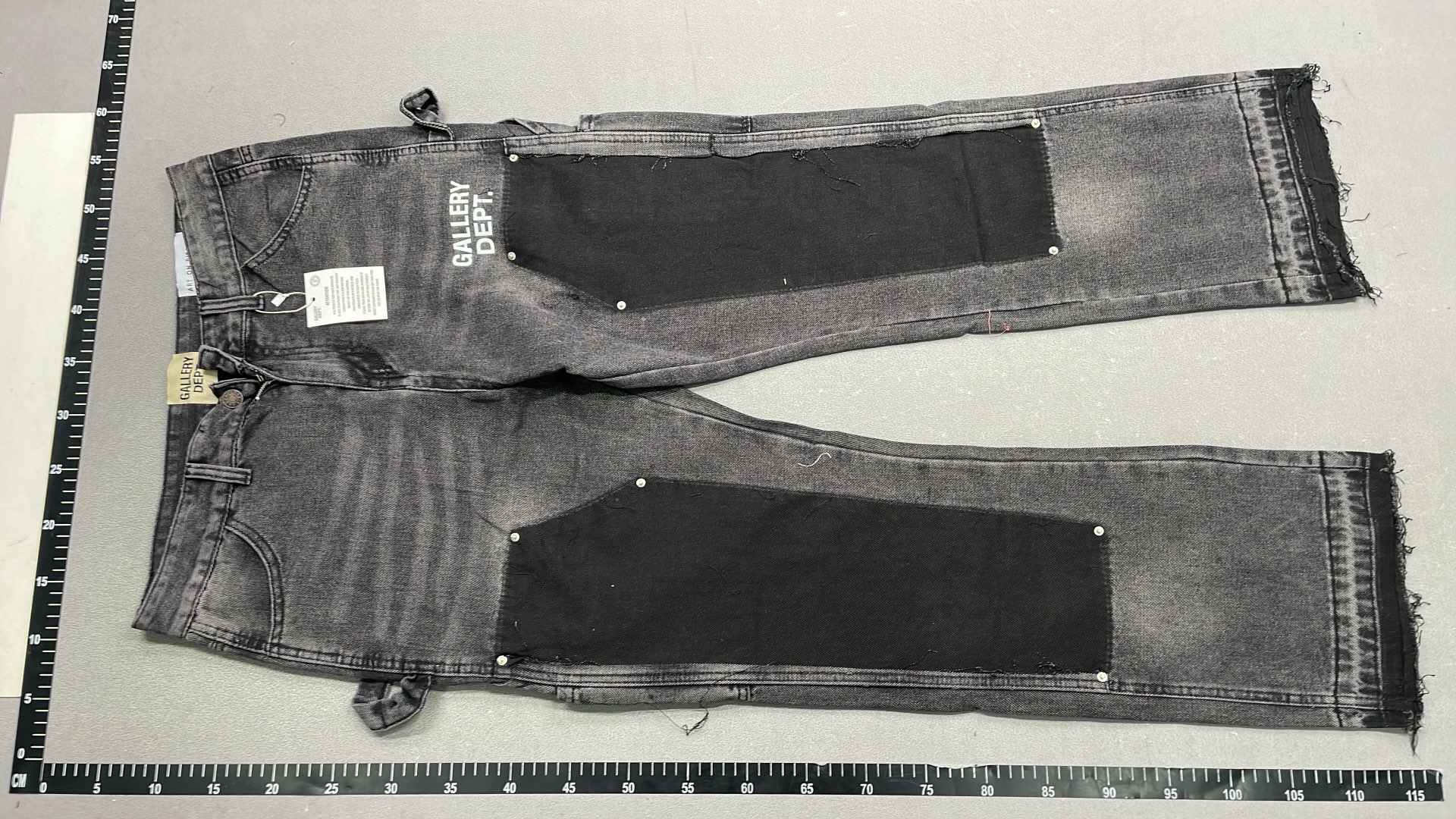 Distressed Wide Leg Jeans with Patches and Rips