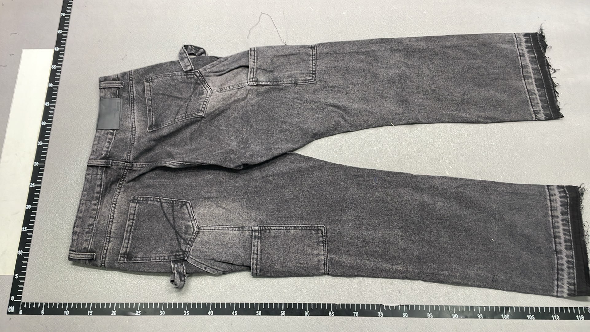 Distressed Wide Leg Jeans with Patches and Rips