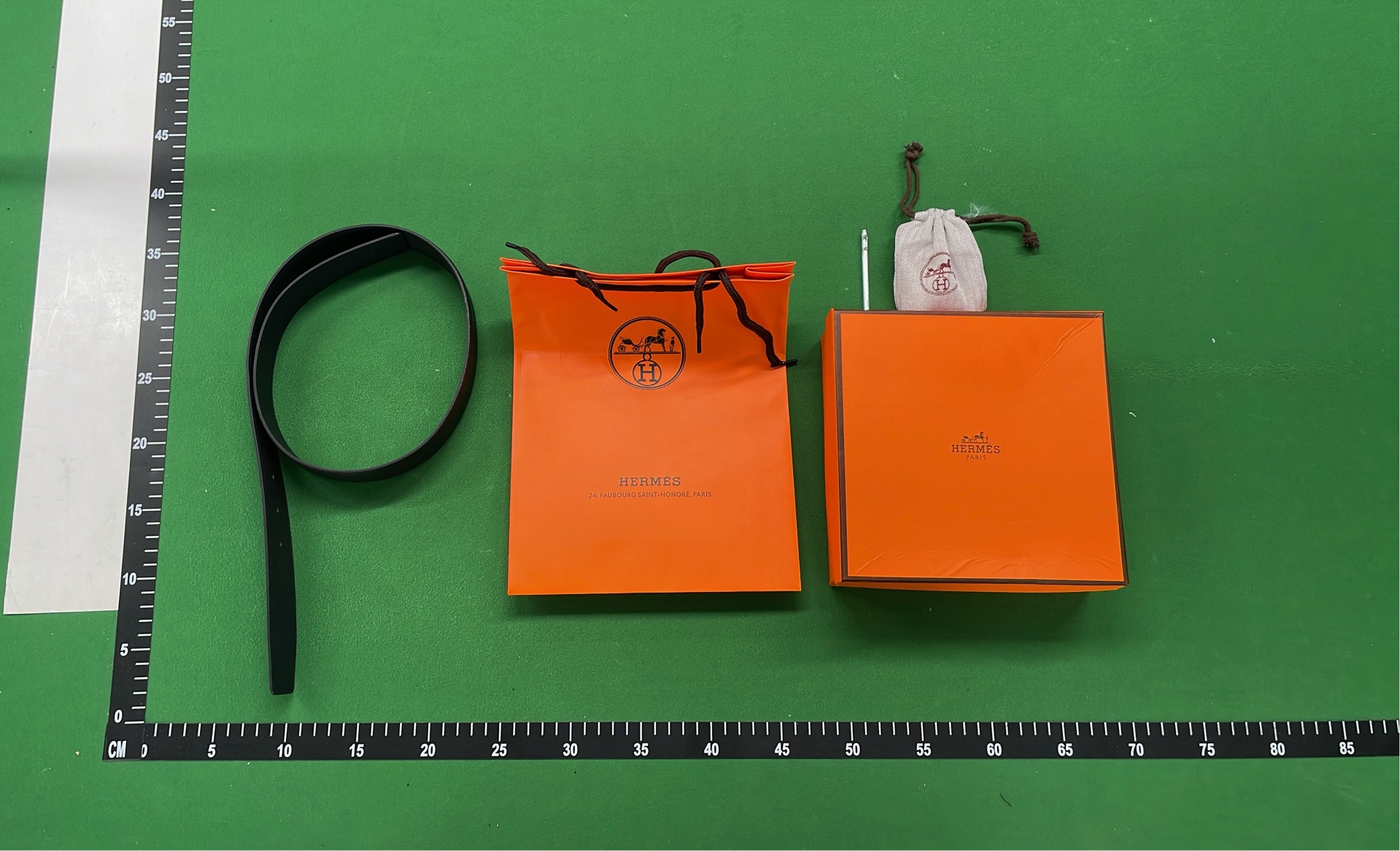 Hermes Togo Leather H Buckle Belt 38mm