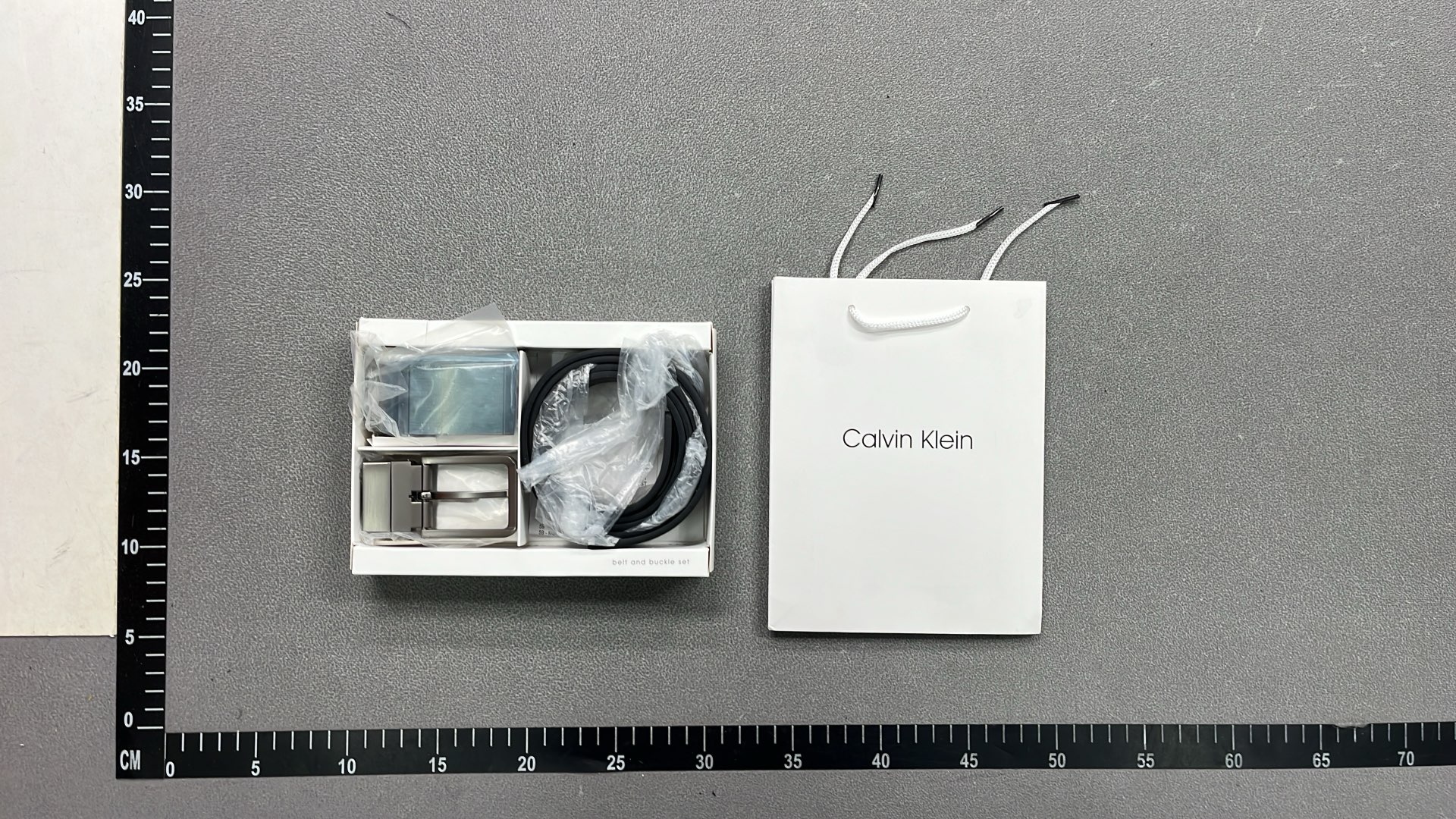 Calvin Klein Men's Belt with Silver Buckle