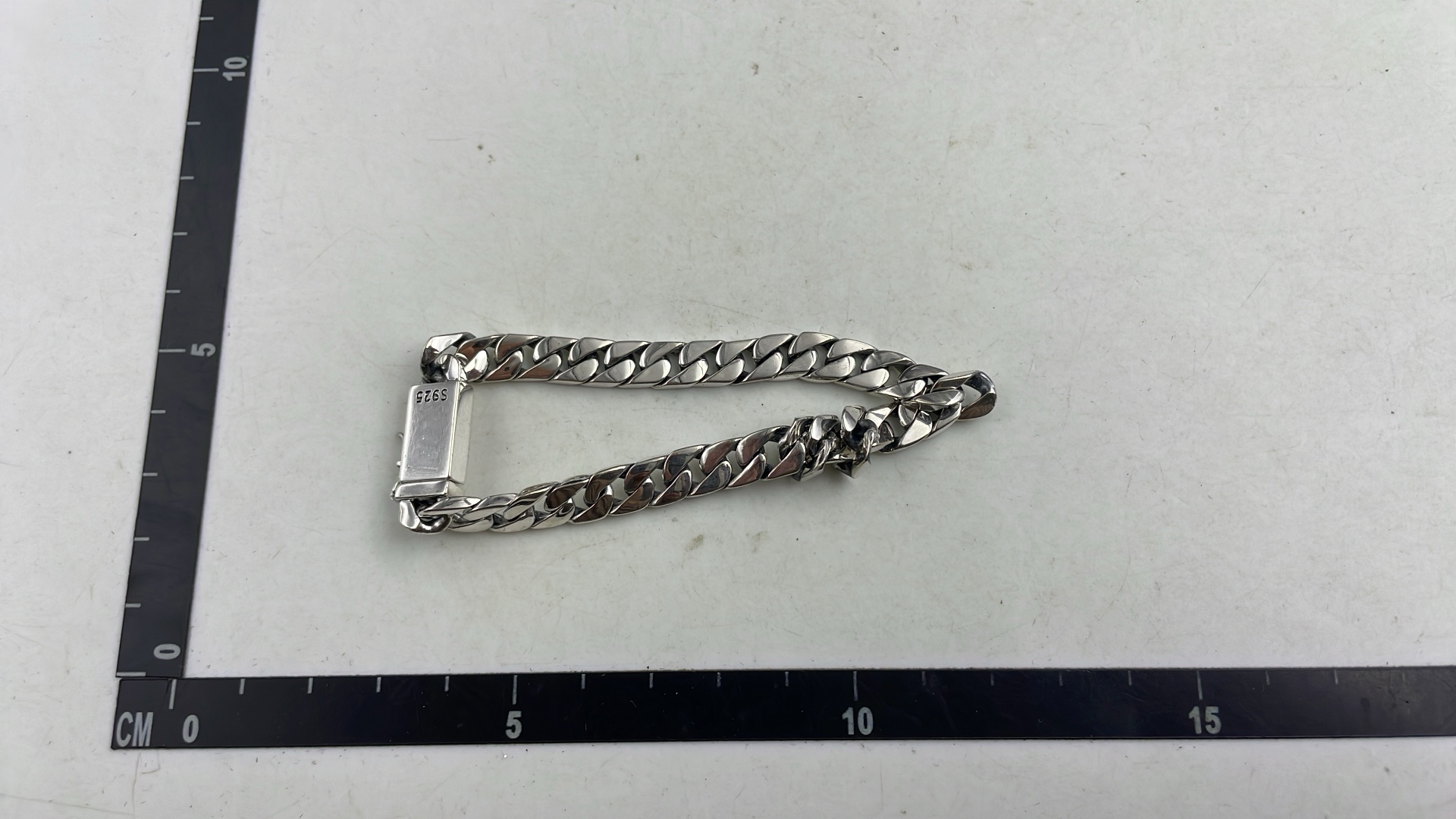 Saint Laurent Paris Silver Chain Bracelet