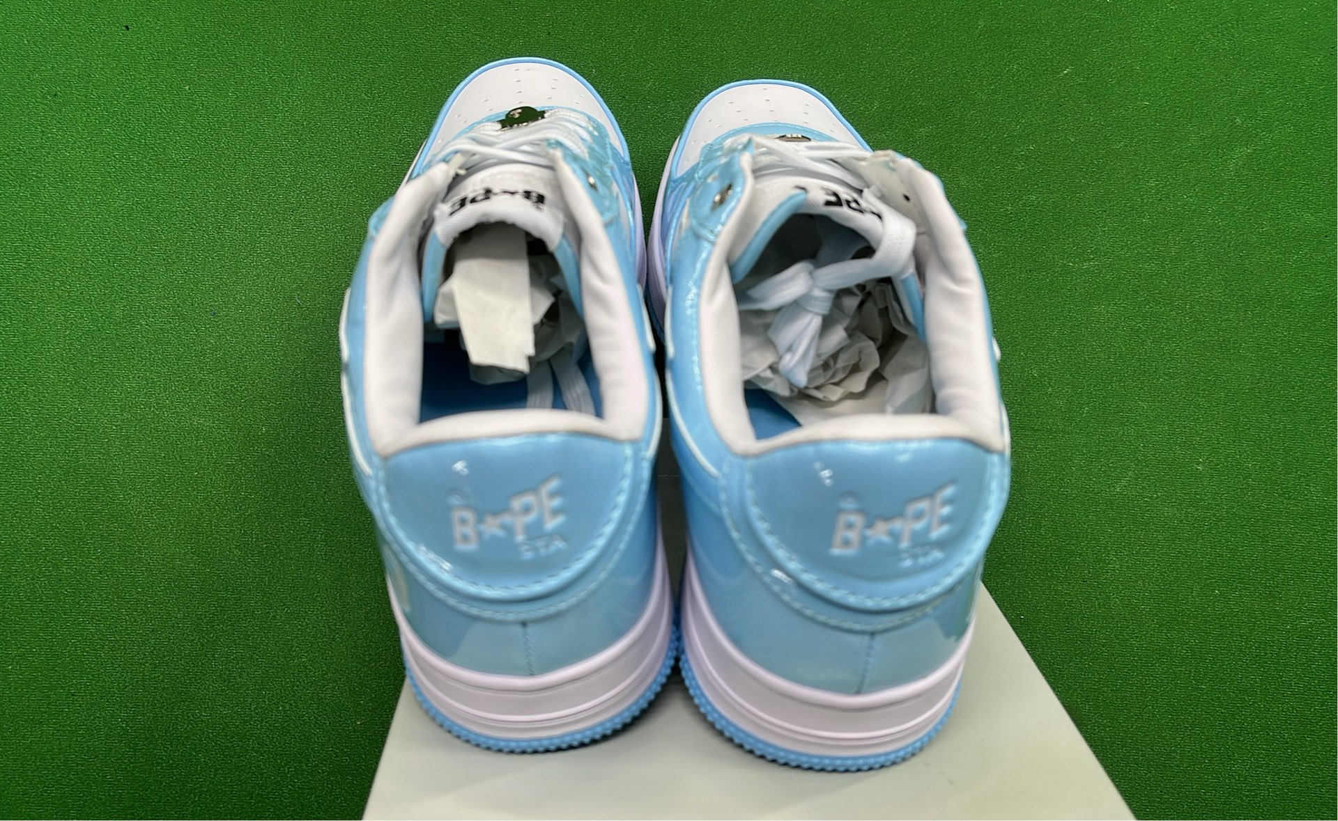 BAPE STA Low Top Sneakers - Multi-Color Stars Design