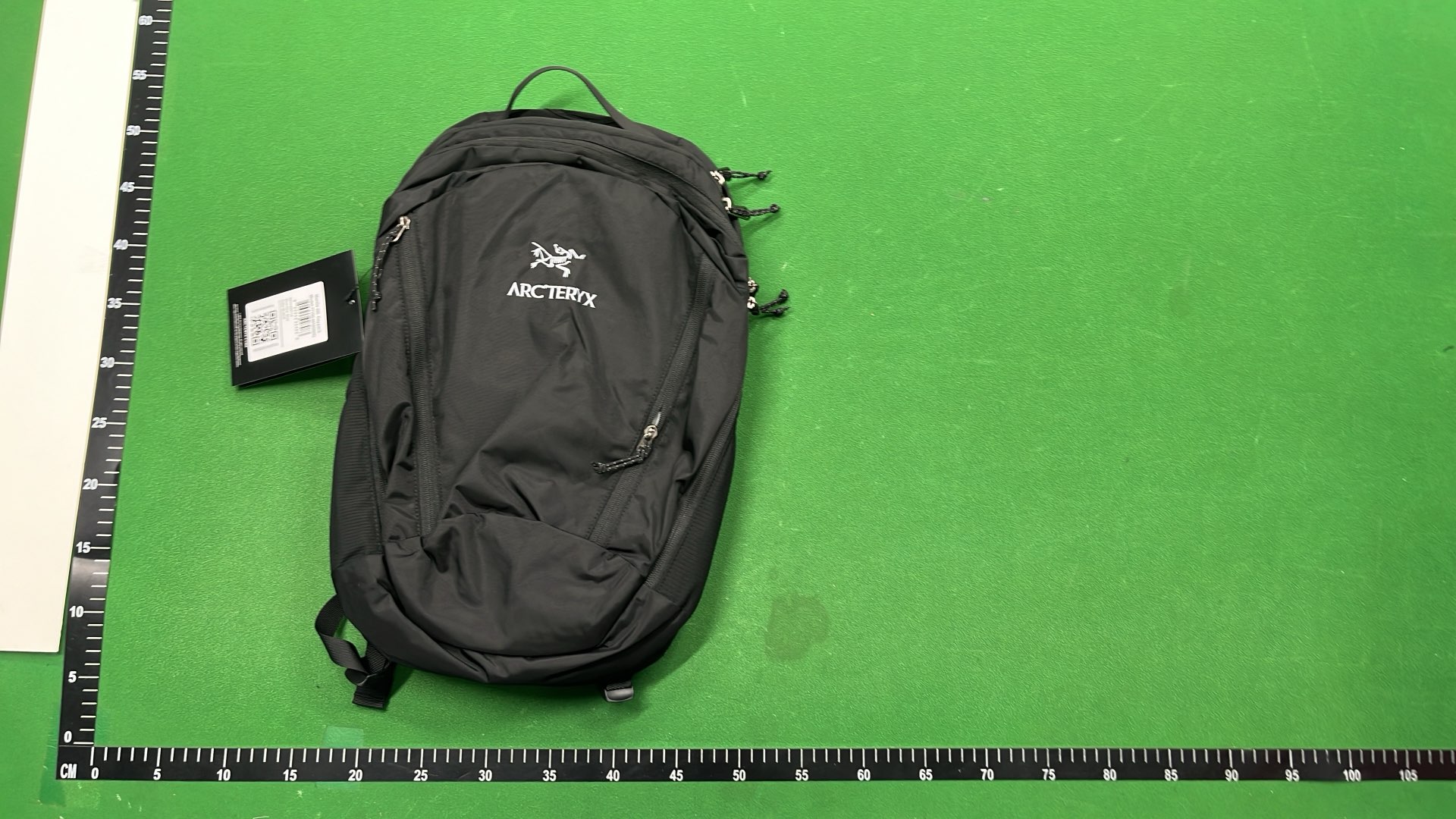 Arc'teryx Black Backpack with Yellow Logo