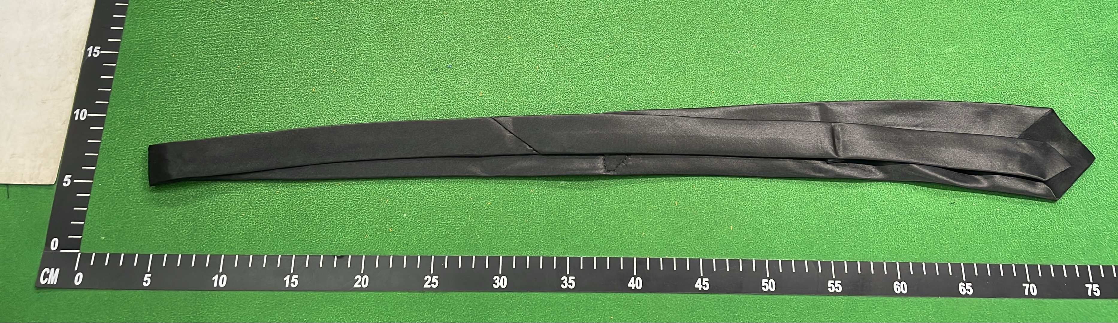 Prada Black Satin Tie with Logo Plaque
