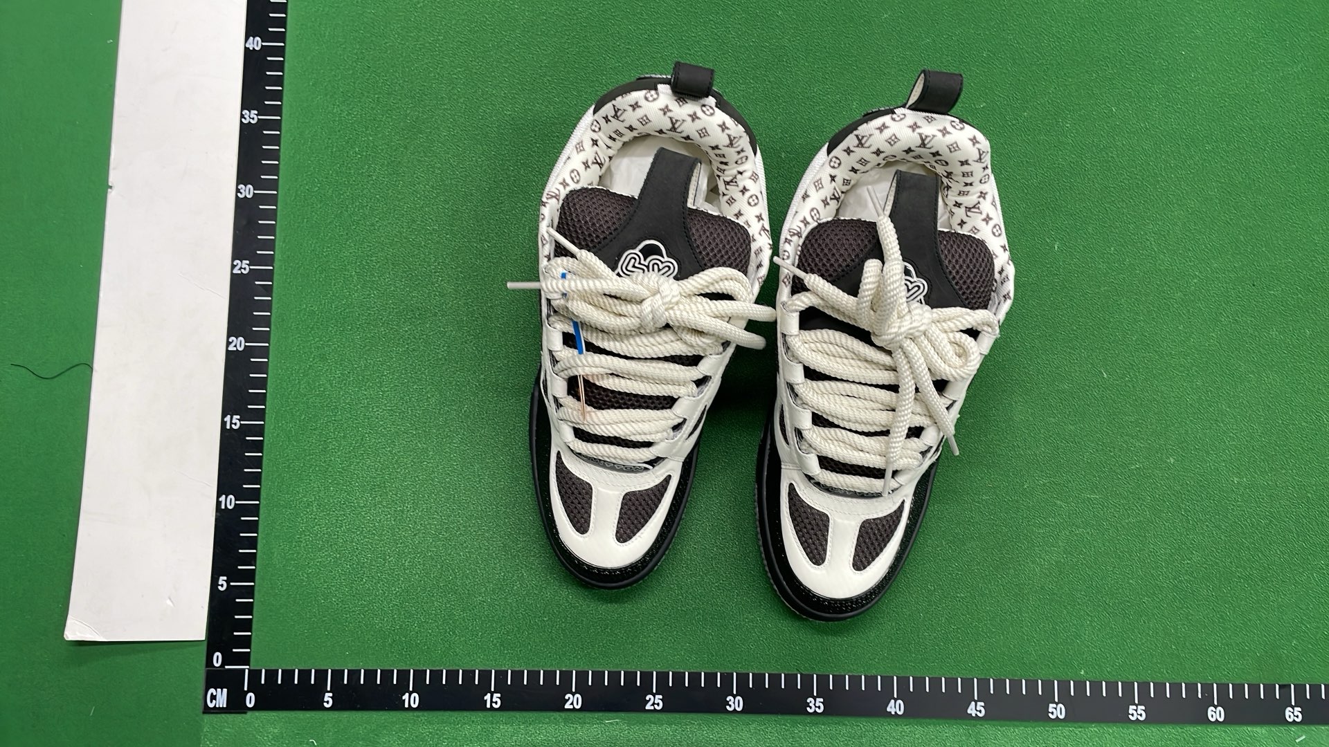 LV Trainer Sneakers Beige White Mesh Design