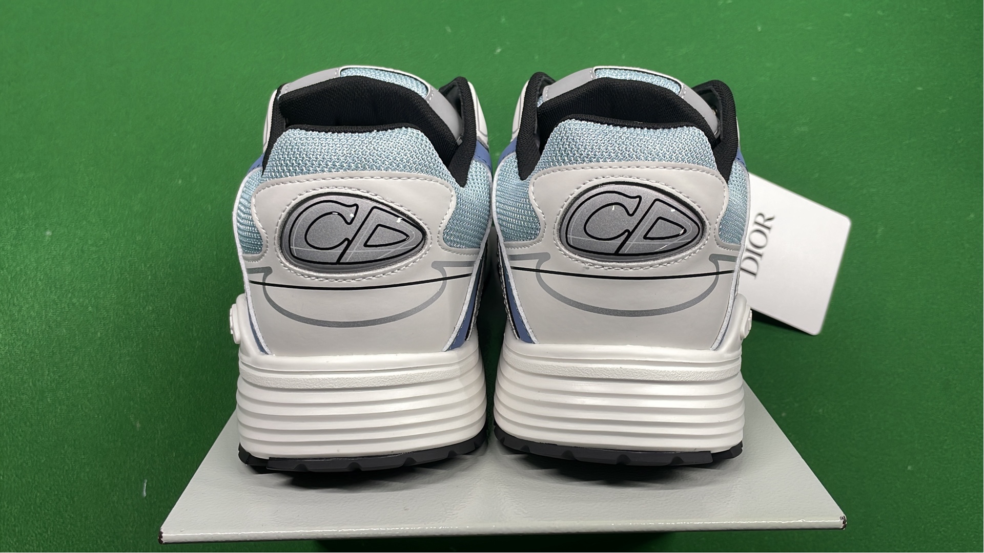 Dior CD Sneakers White Blue Gray Men's Fashion Shoes