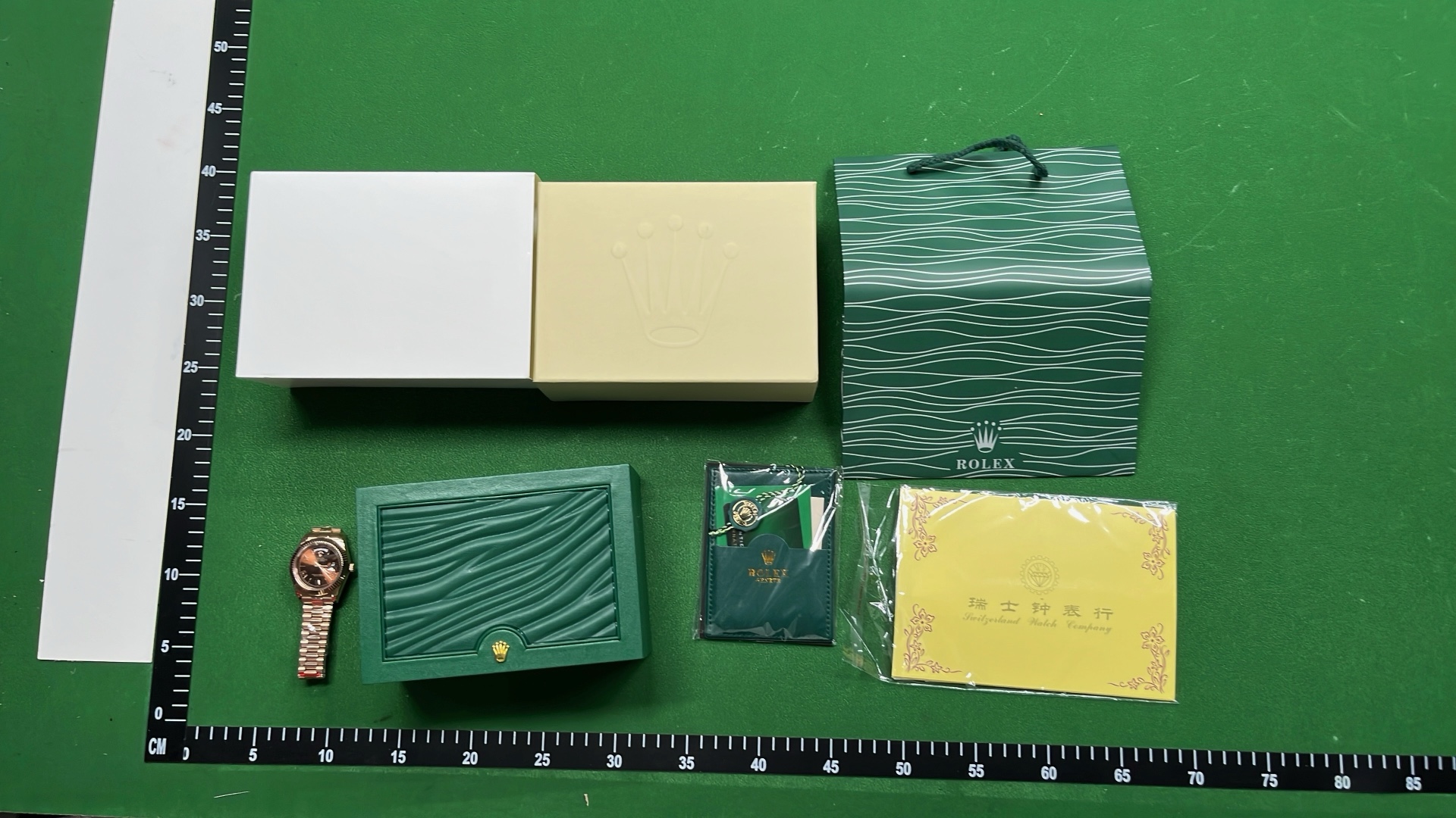 Rolex Day-Date Green Dial 18K Rose Gold Watch