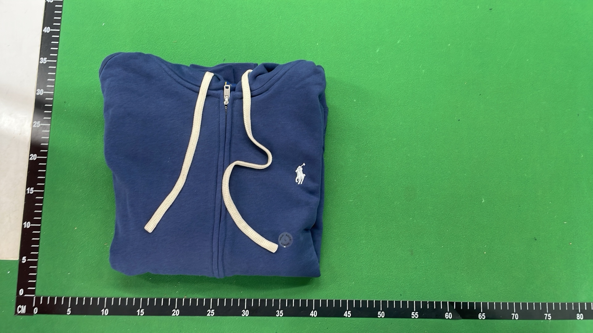 Men's Gray Zip-Up Hoodie with Logo Patch