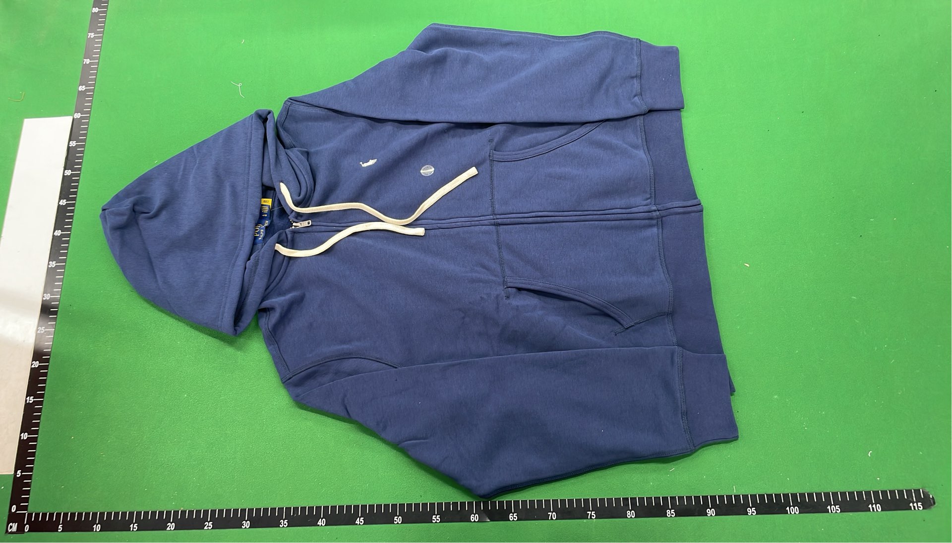 Men's Gray Zip-Up Hoodie with Logo Patch