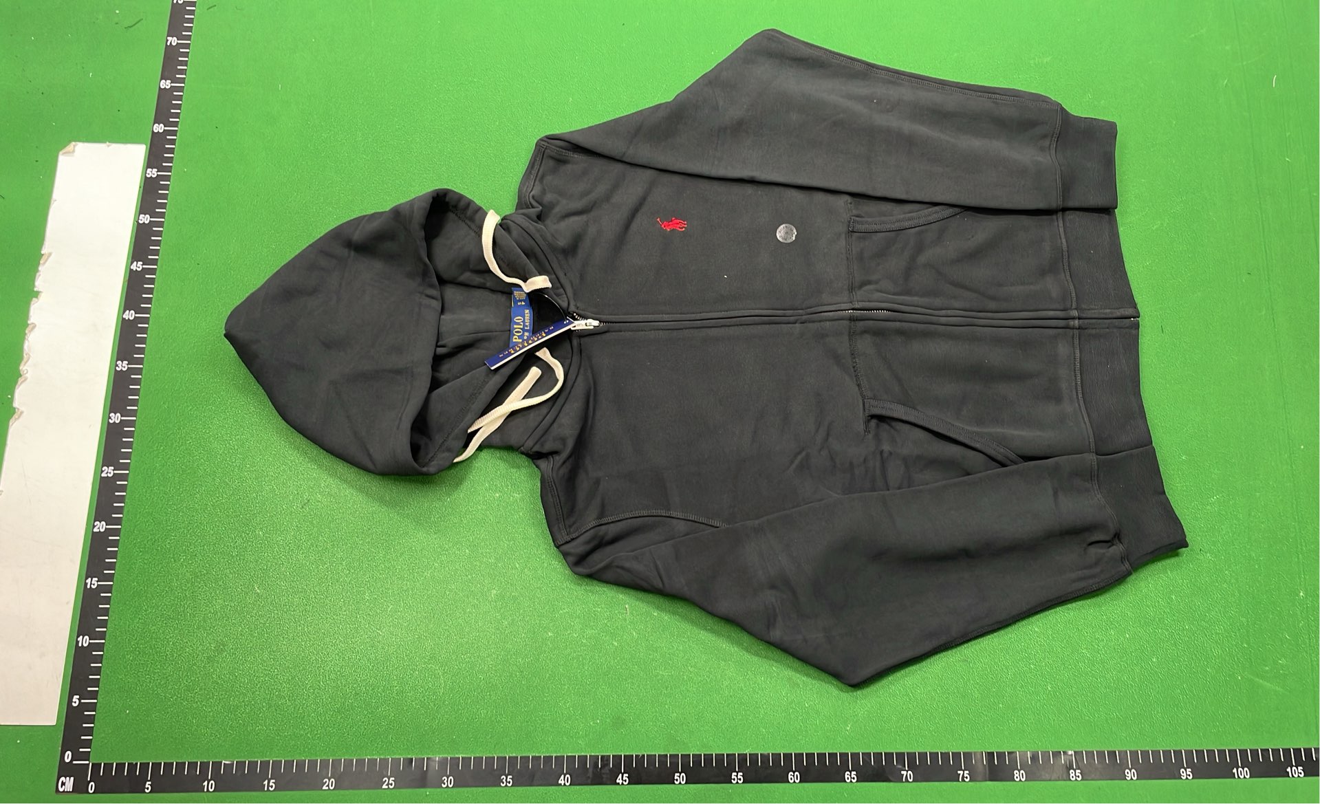 Men's Gray Zip-Up Hoodie with Logo Patch
