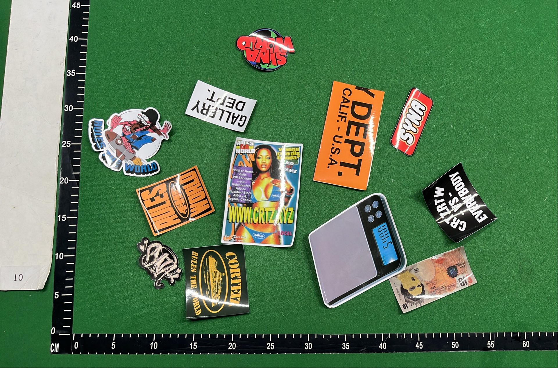 Gallery Dept. Sticker Pack with Graffiti Art & Currency Designs