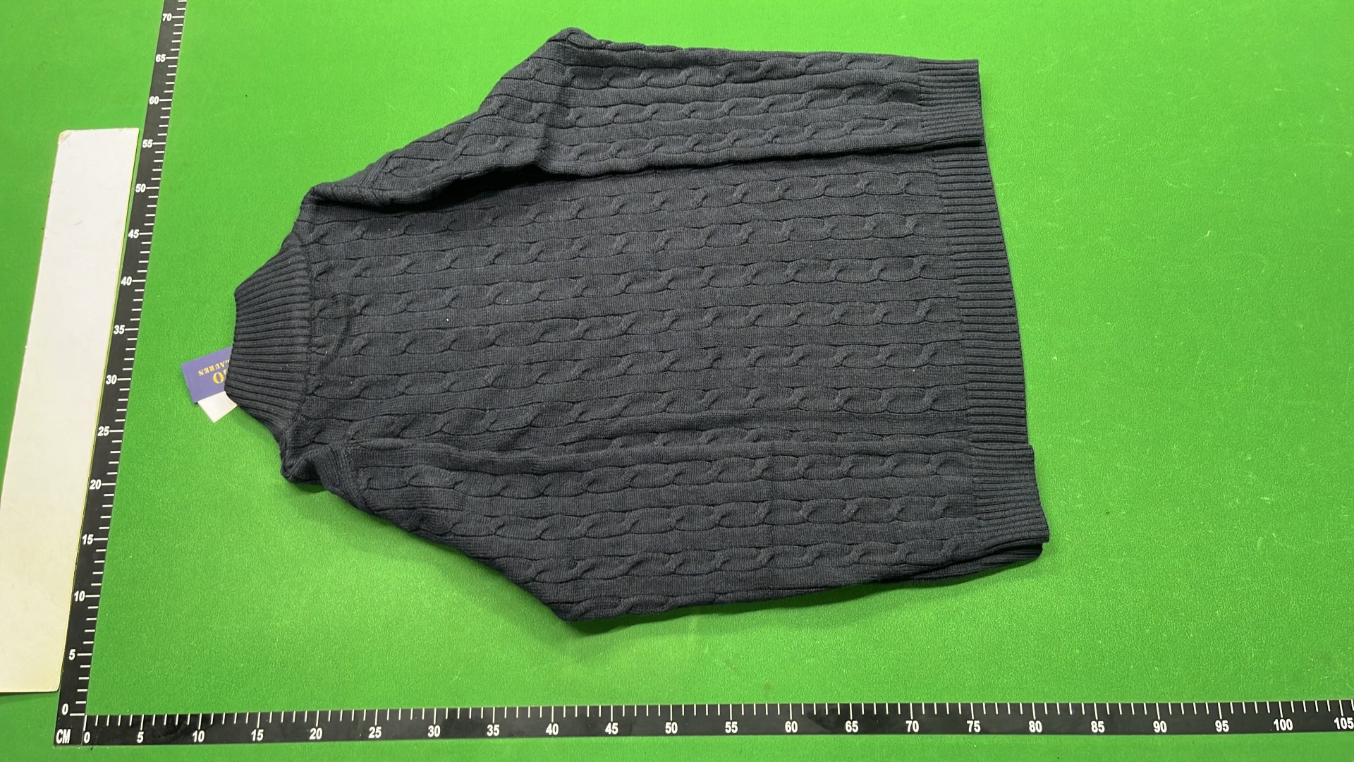 Men's Black Quilted Zip-Up Sweater with Pony Logo