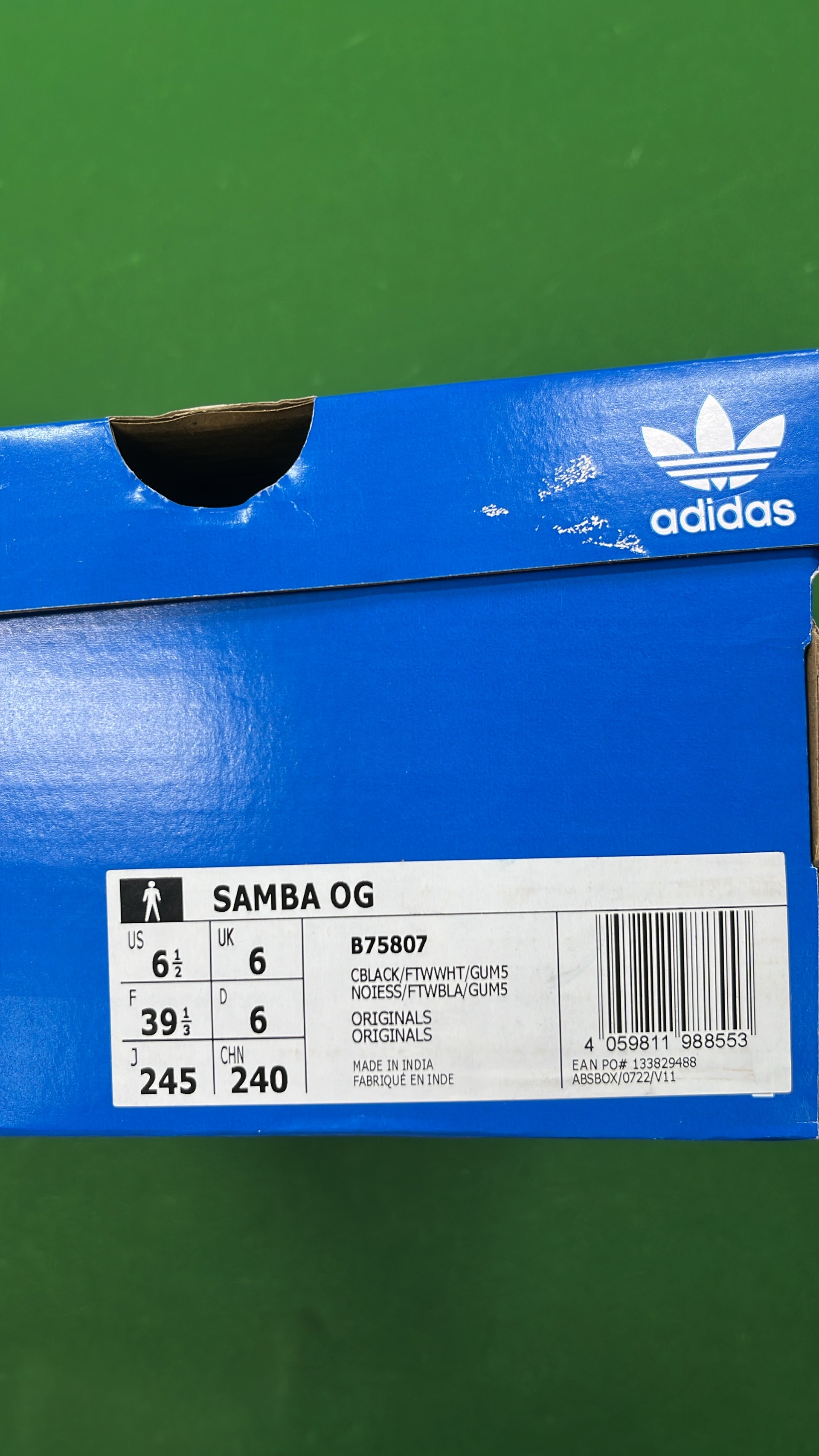 Adidas Samba OG White Black Grey Sneakers