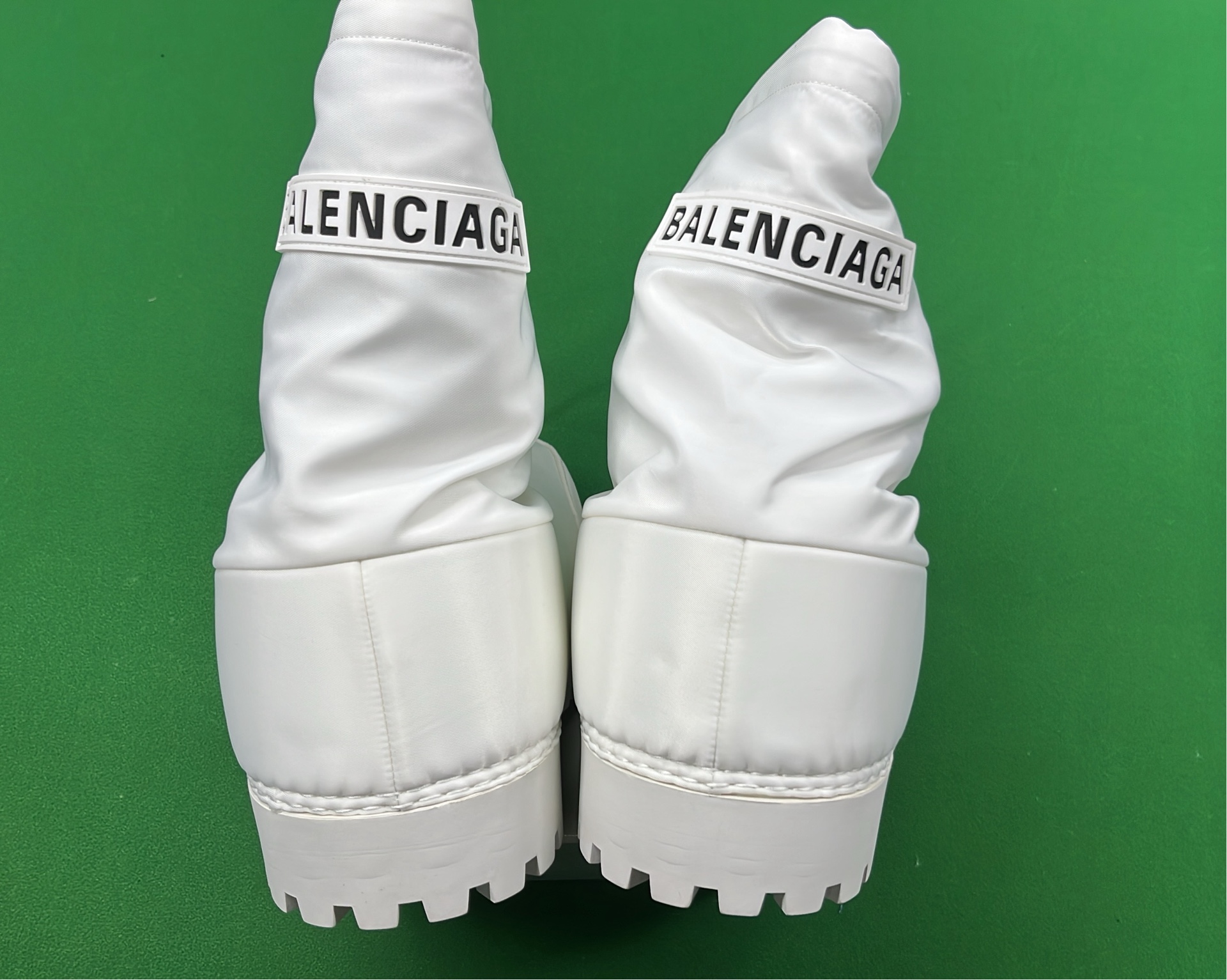 Balenciaga Black Nylon Snow Boots with Logo Patch