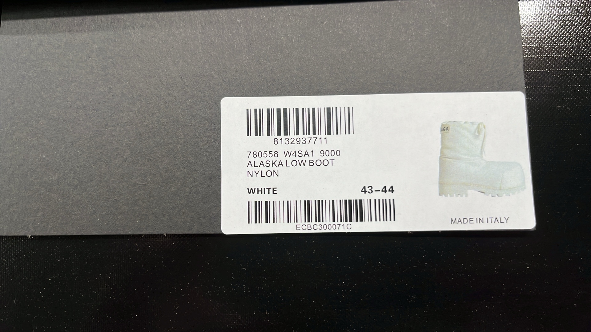 Balenciaga Black Nylon Snow Boots with Logo Patch