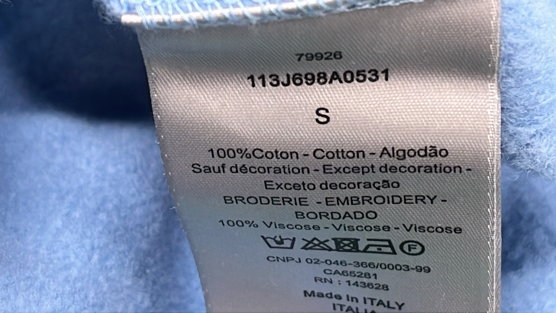 Champion Light Blue Hoodie with Logo