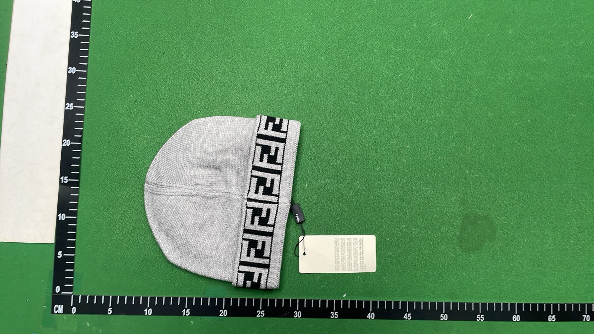 FENDI Logo Knit Beanie Hat - Black and Brown