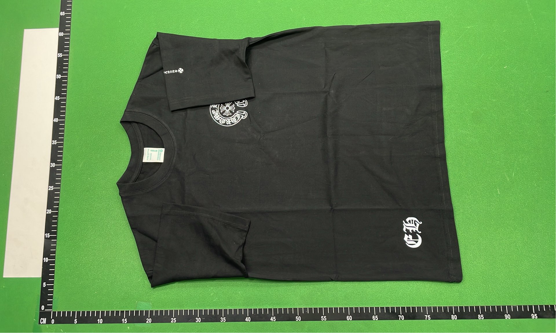 Chrome Hearts T-Shirt with Floral and Cross Design