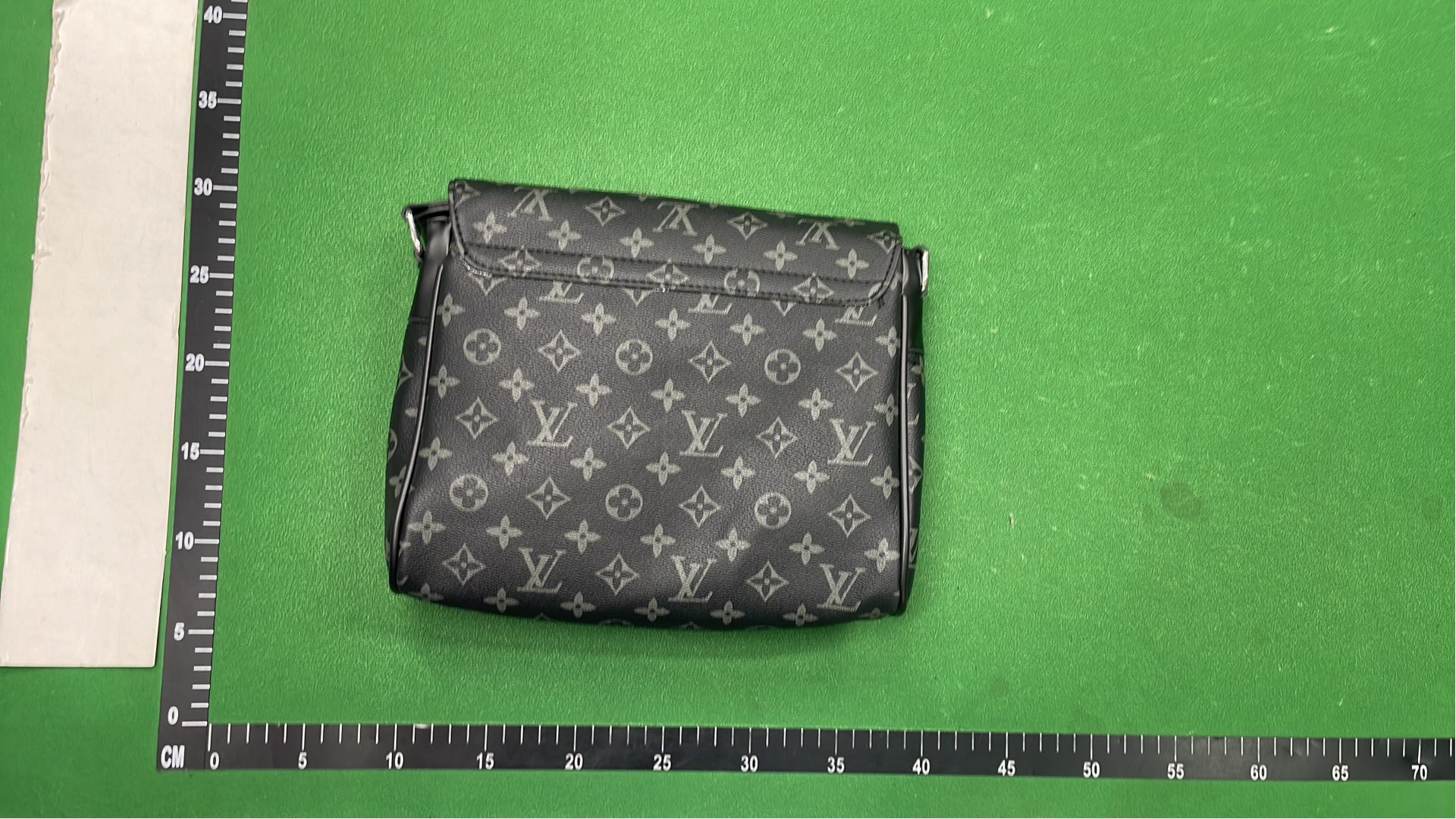 Black Monogram Canvas Crossbody Bag for Men