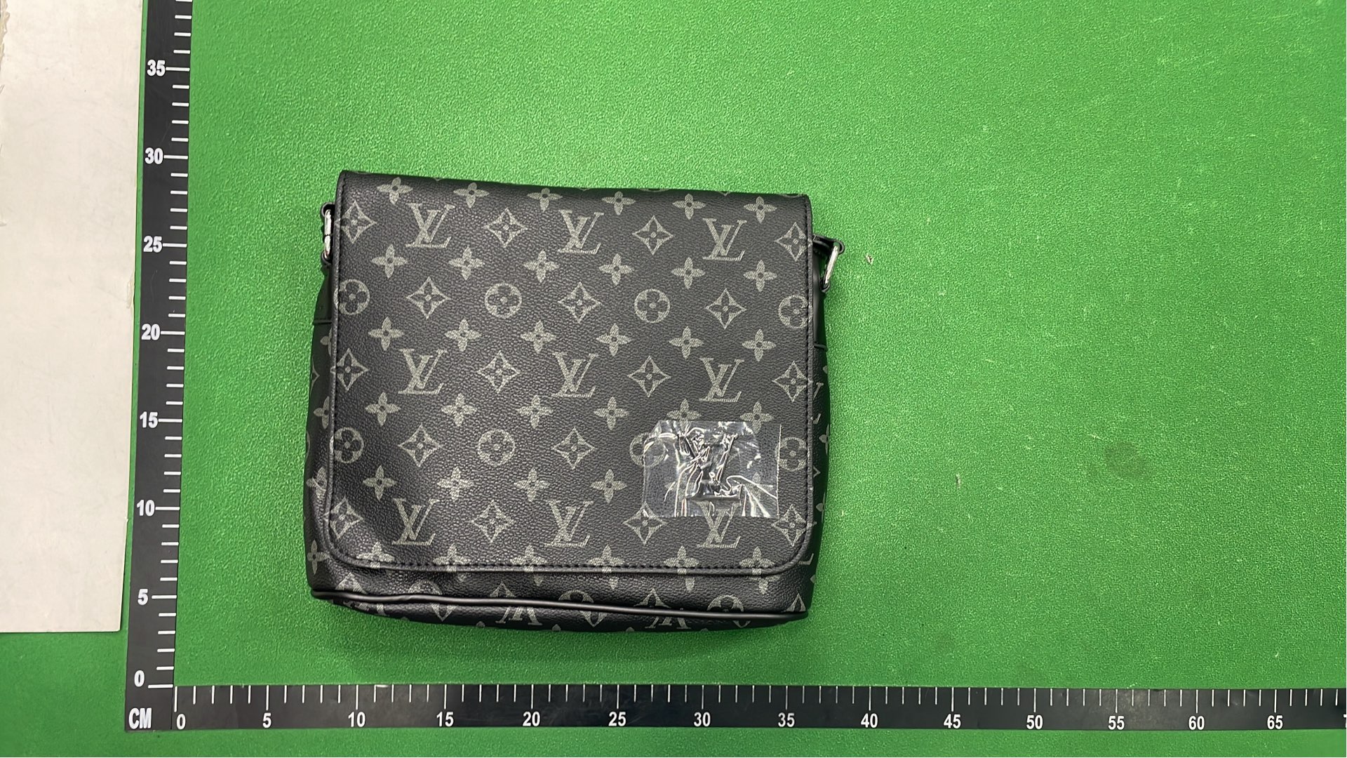Black Monogram Canvas Crossbody Bag for Men