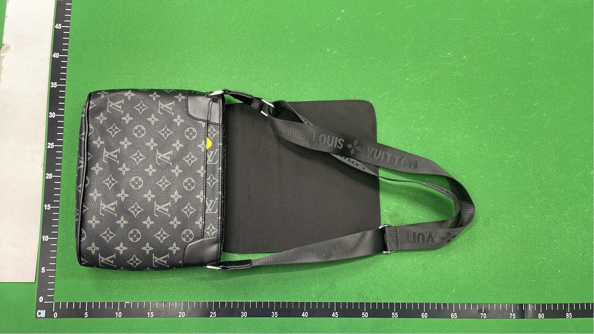 Black Monogram Canvas Crossbody Bag for Men