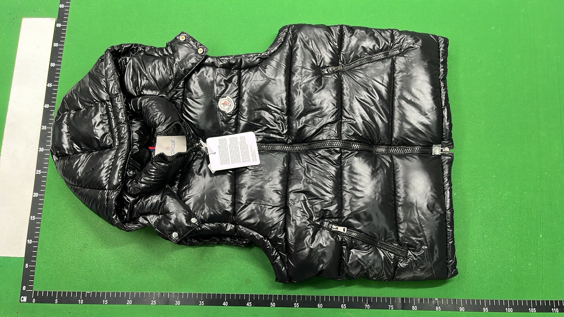 Moncler Black Puffer Vest with Hood