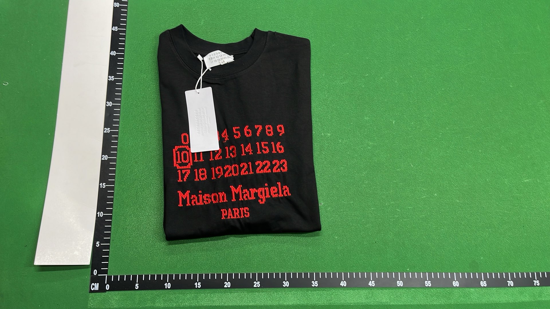 Maison Margiela Six MM6 Black T-Shirt with Sign Language Print