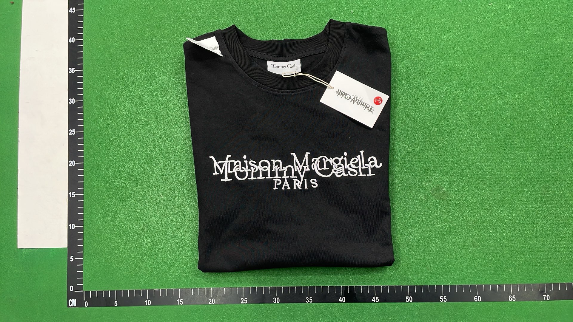 Maison Margiela Six MM6 Black T-Shirt with Sign Language Print