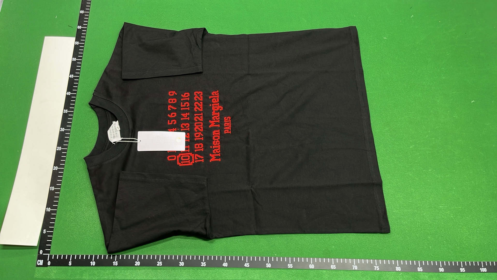 Maison Margiela Six MM6 Black T-Shirt with Sign Language Print