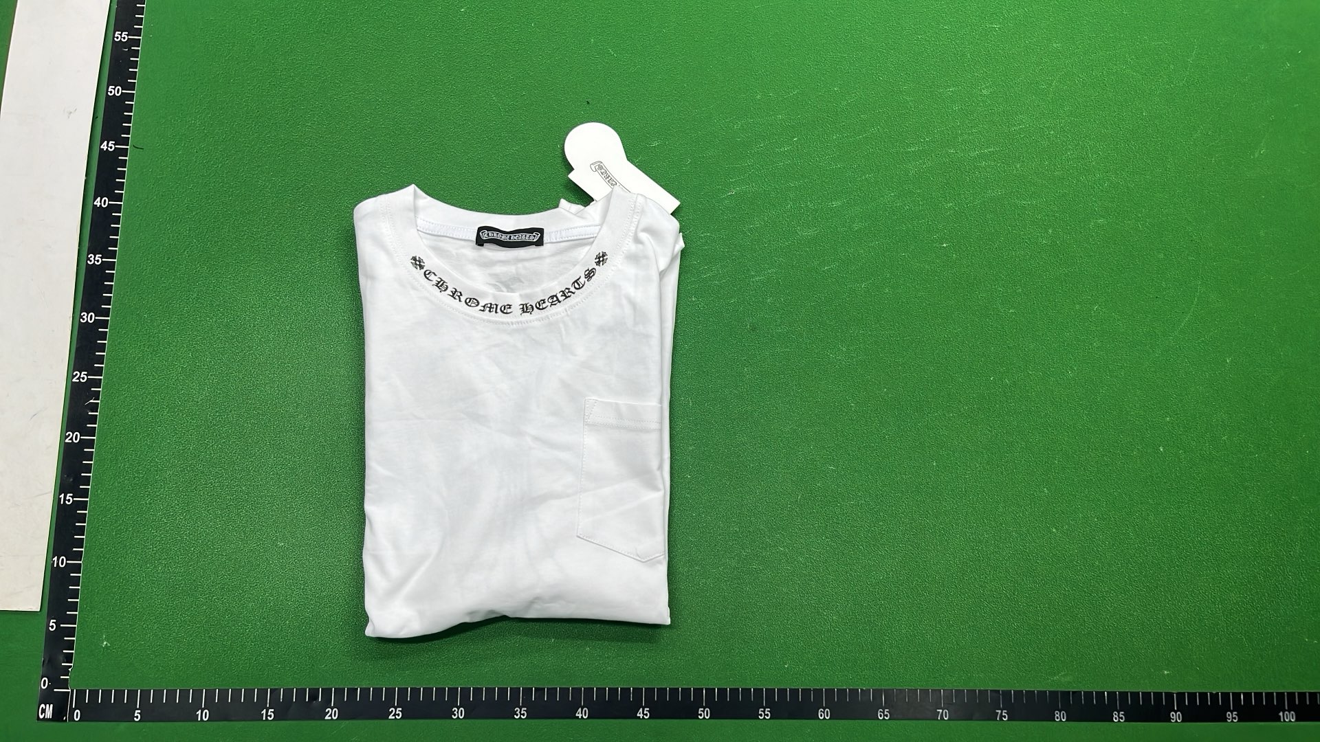 White Long Sleeve T-Shirt with Gothic Lettering