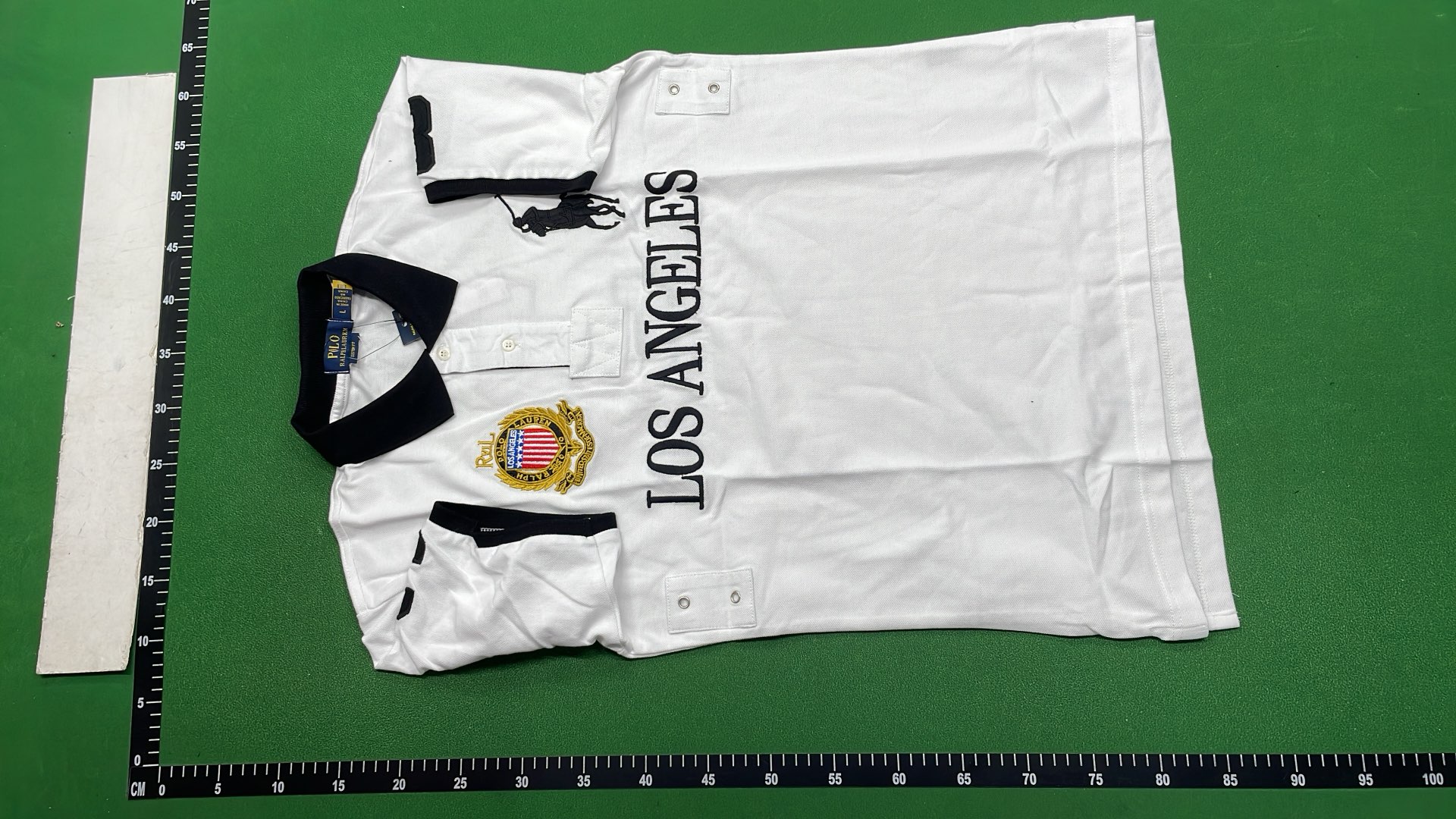 Black New York Polo Shirt with Big Number 5 Design